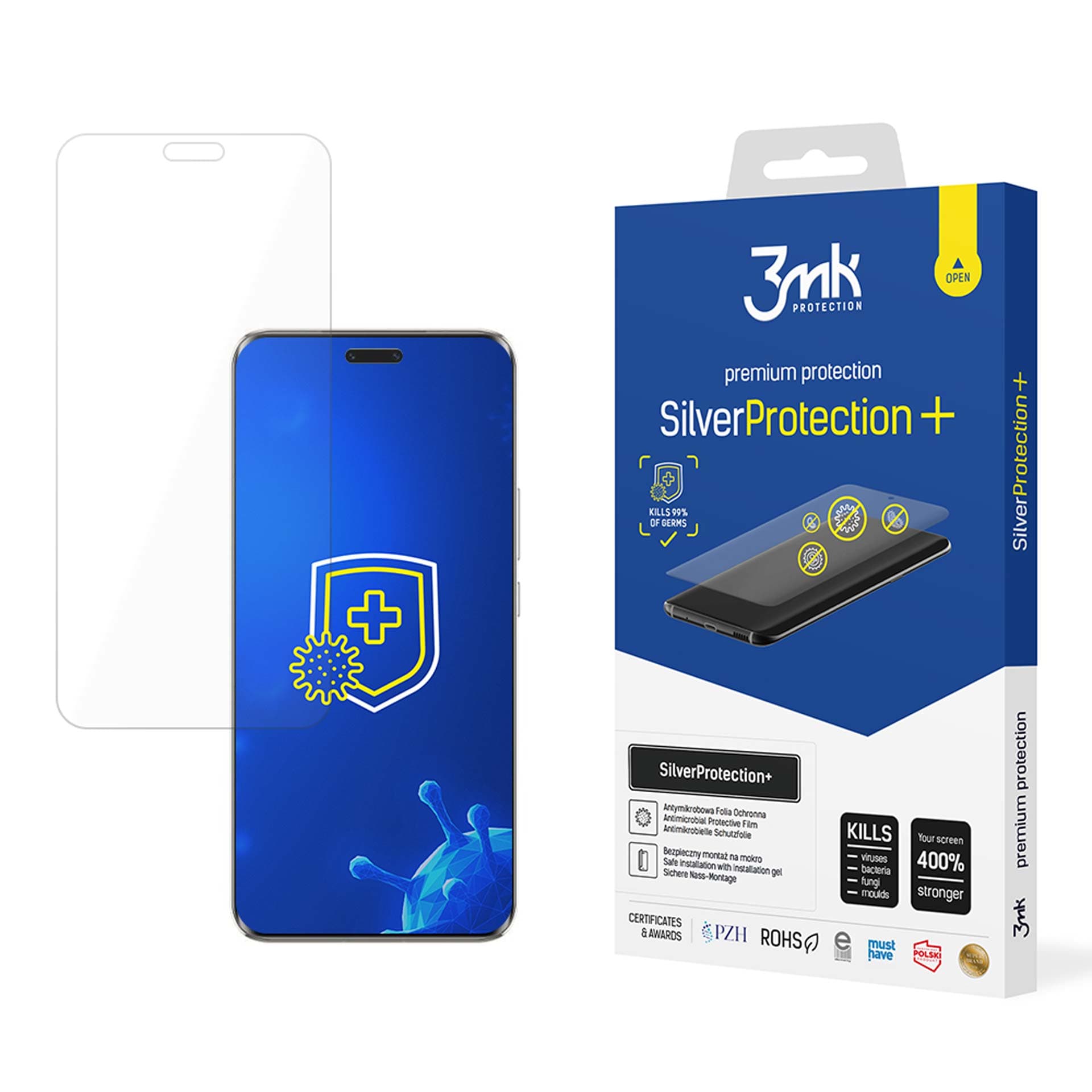 3mk SilverProtection+ -antibakteerinen suojakalvo Honor Magic6 Pro -puhelimelle