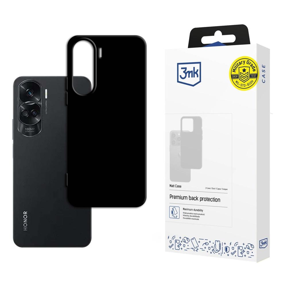 3mk Matt-suojakotelo Honor 90 Lite - musta