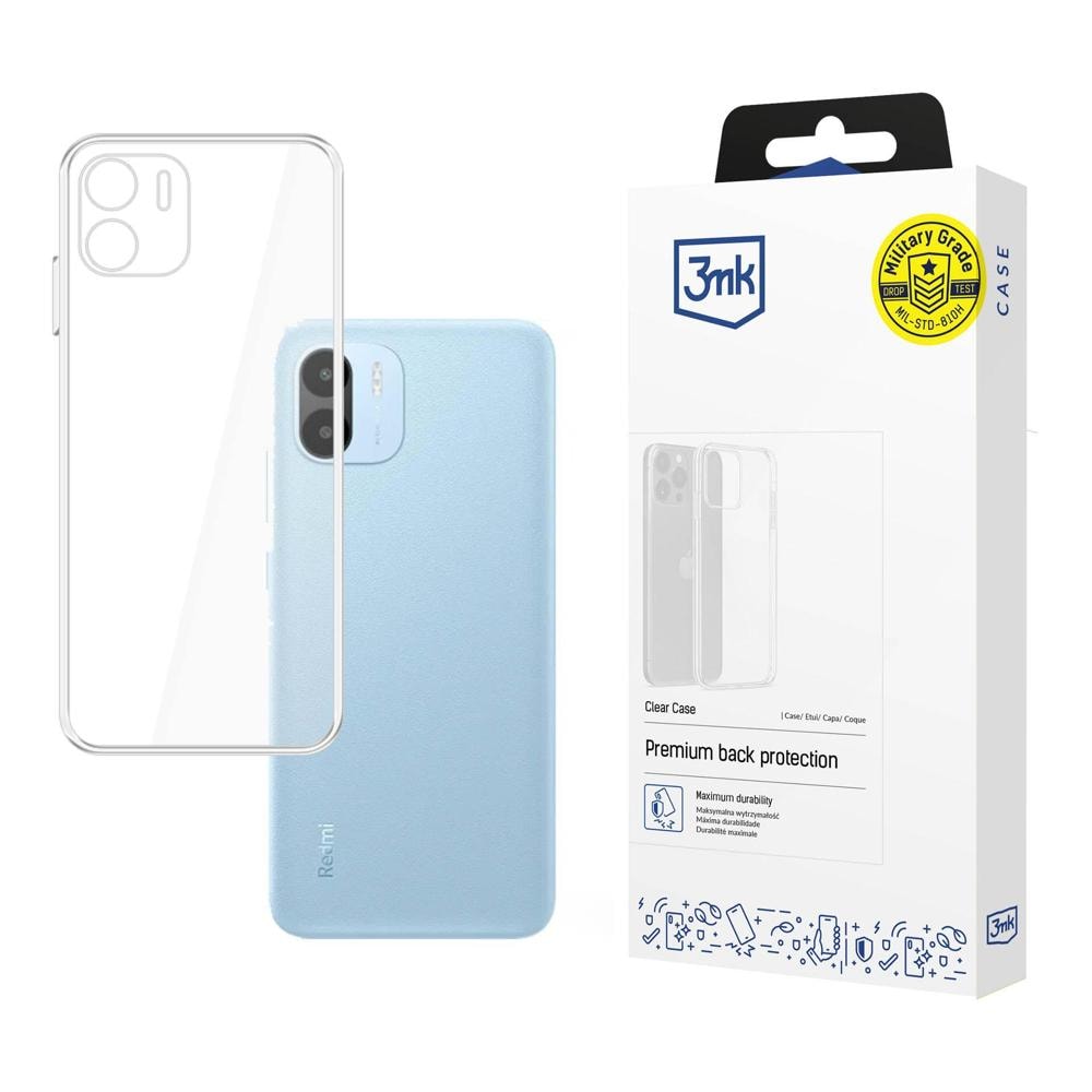 3mk:n läpinäkyvä suojakotelo Xiaomi Redmi A2:lle – läpinäkyvä