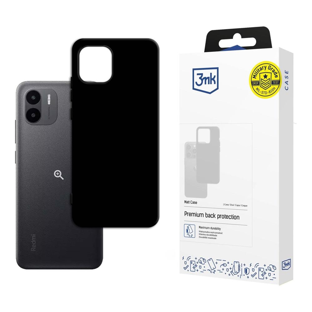 3mk Matt-suojakuori Xiaomi Redmi A2:lle – musta
