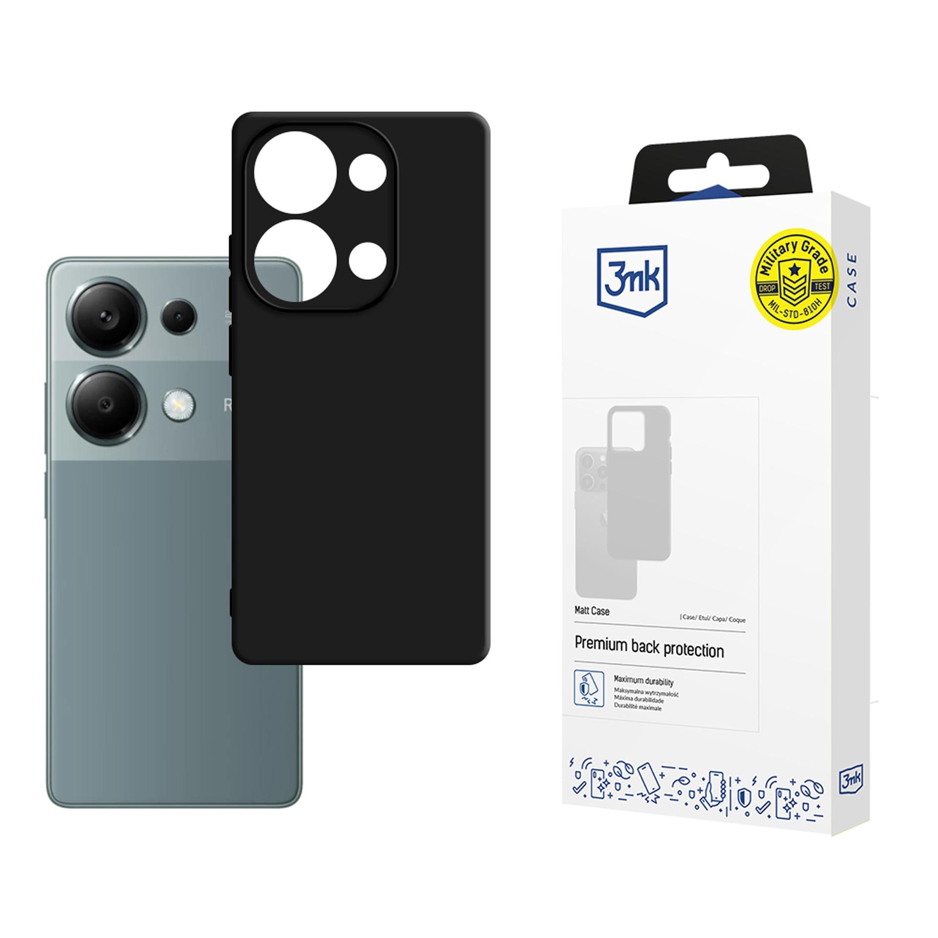 3mk Matt-suojakotelo Xiaomi Redmi Note 13 Pro - musta