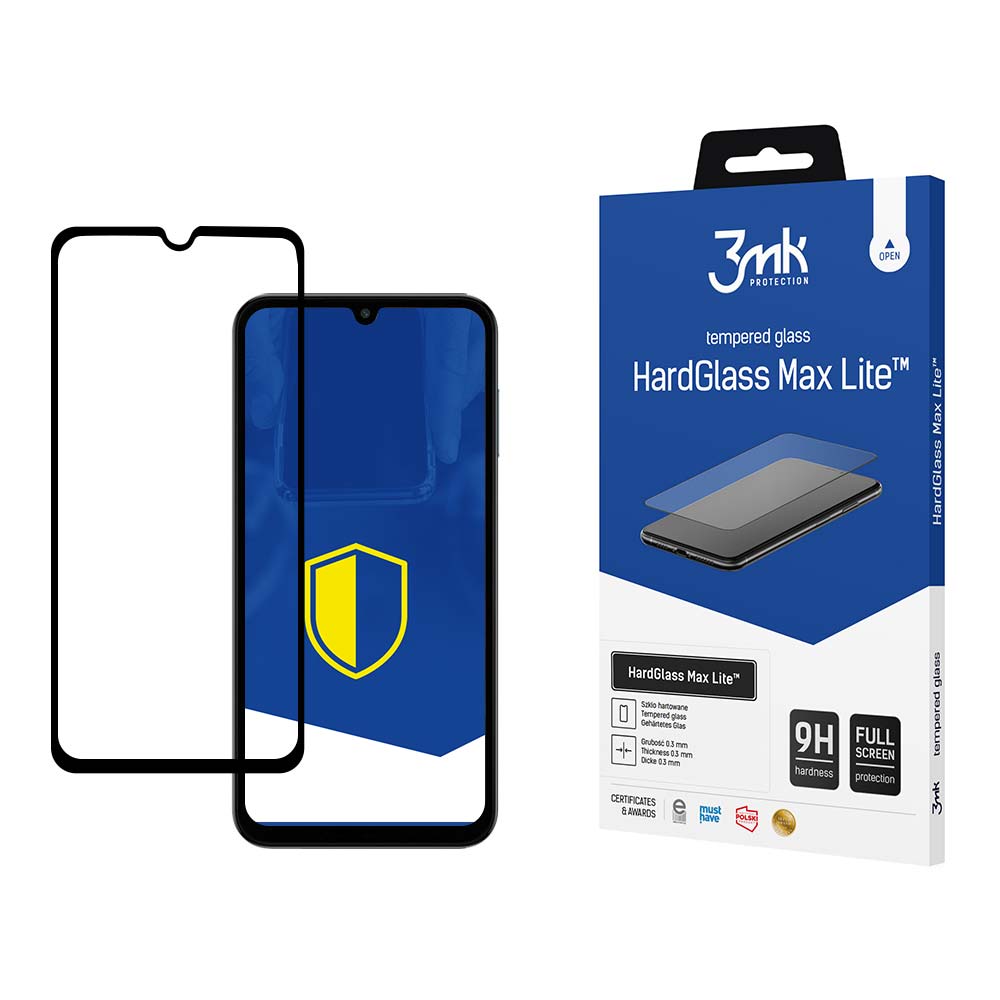 9H 3mk HardGlass Max Lite™ -lasisuojus Samsung Galaxy M15 5G:lle
