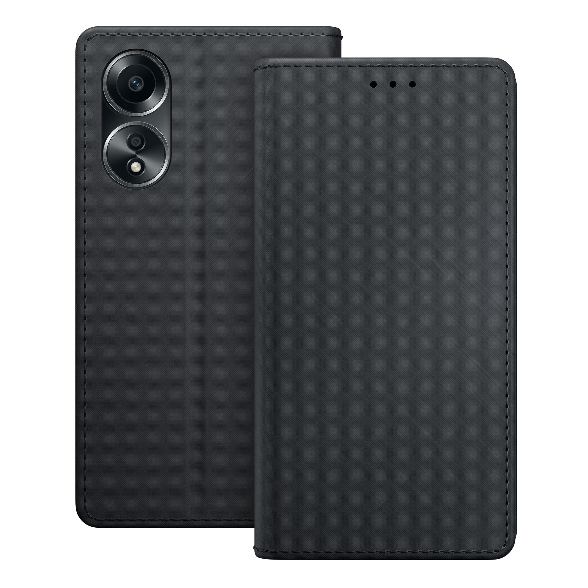 3mk-lompakkokotelo Oppo A58 4G - Musta