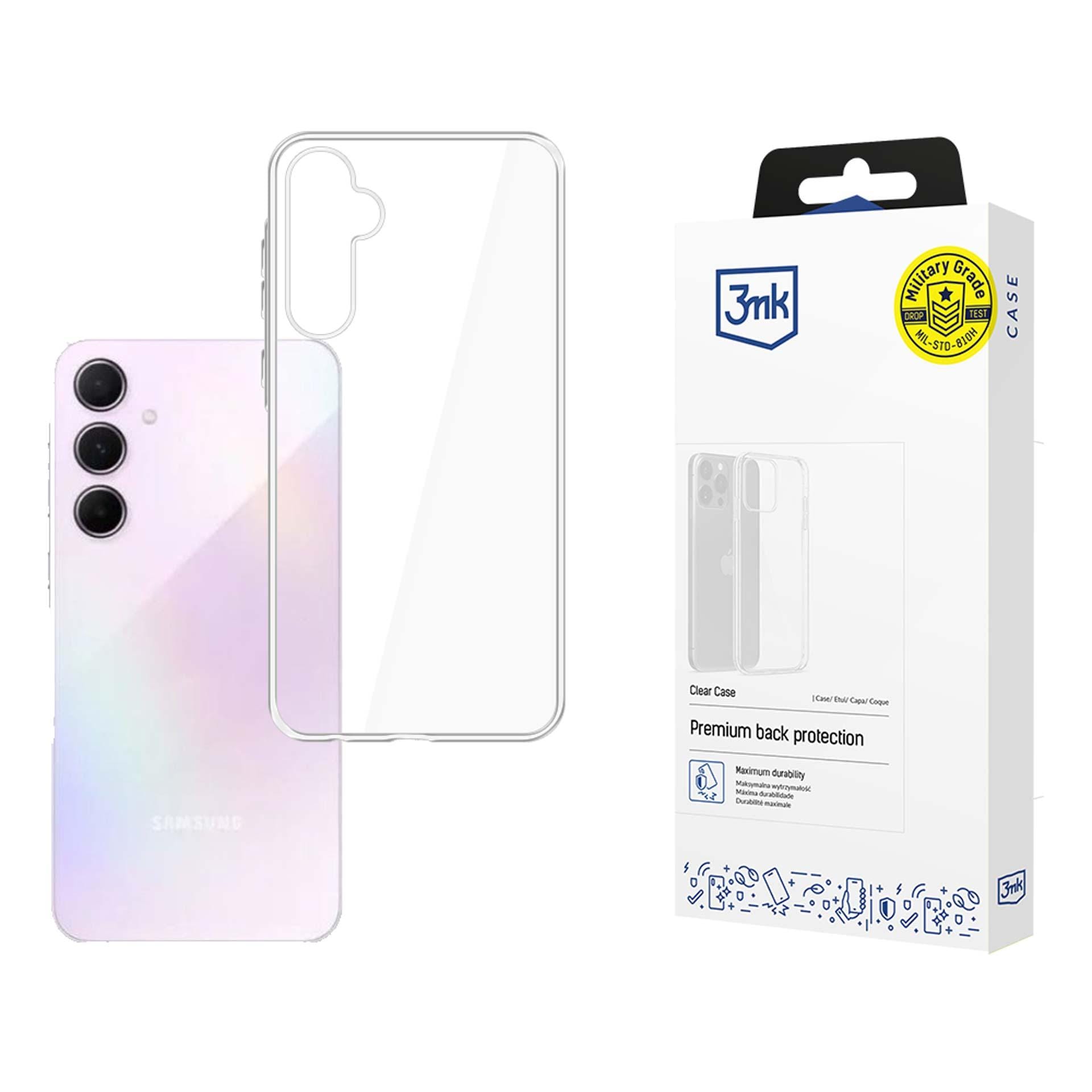 3mk:n läpinäkyvä suojakotelo Samsung Galaxy M35 5G:lle – läpinäkyvä