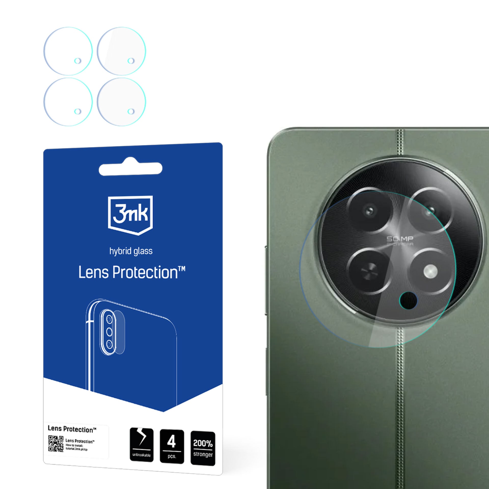 3mk Lens Protection™ -hybridikameralasi Realme 12x 5G -mallille