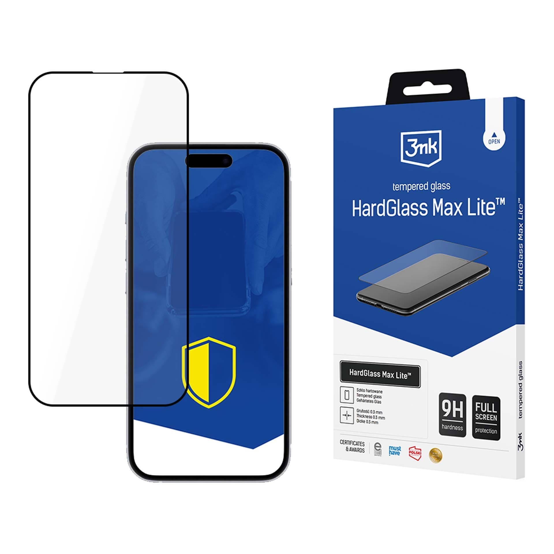 9H 3mk HardGlass Max Lite™ -lasisuoja iPhone SE 4:lle