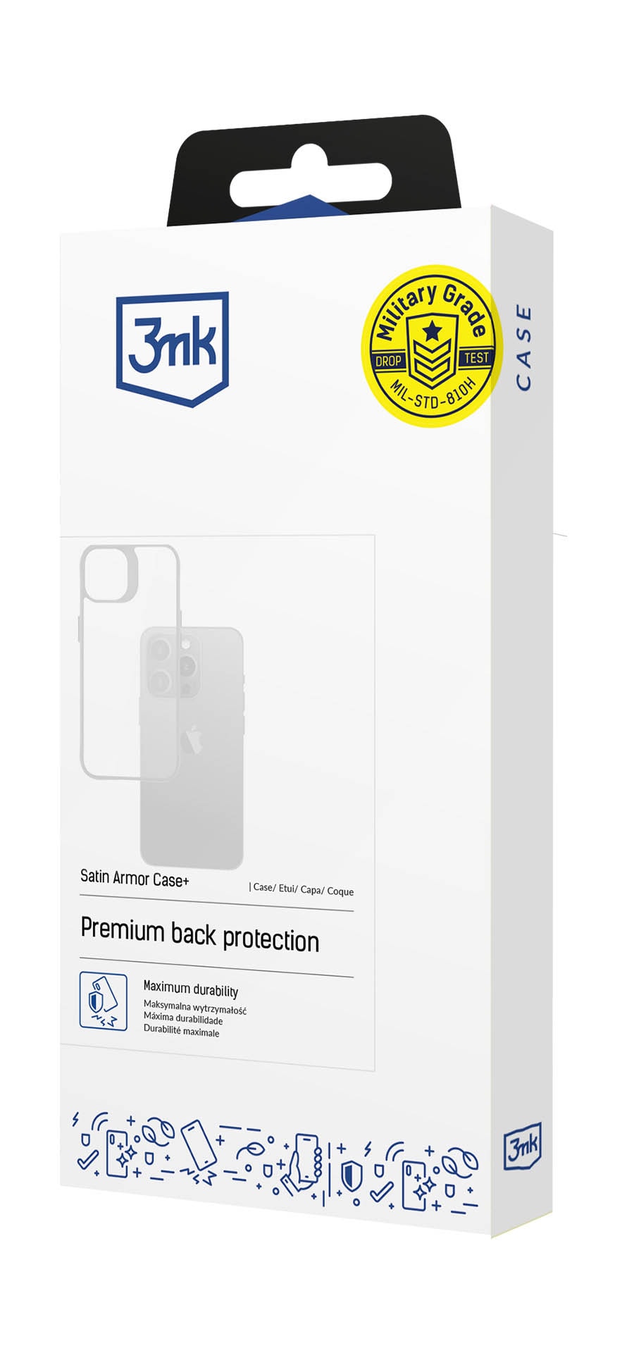 3mk Satin Armor Case+ Samsung Galaxy A55 5G:lle – musta