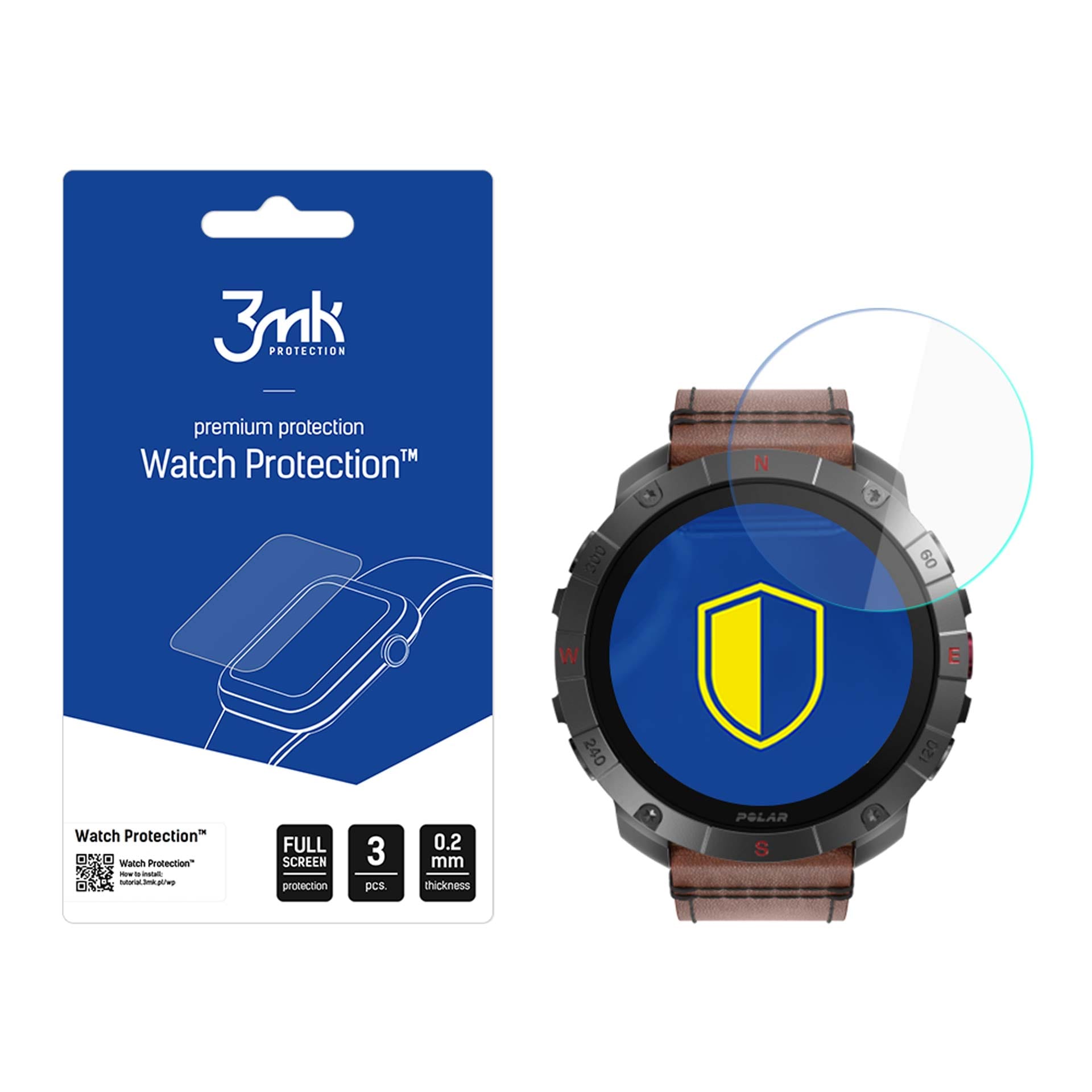 Karkaistu lasi 3mk Watch Protection FlexibleGlass Polar Grit X2 Pro -mallille