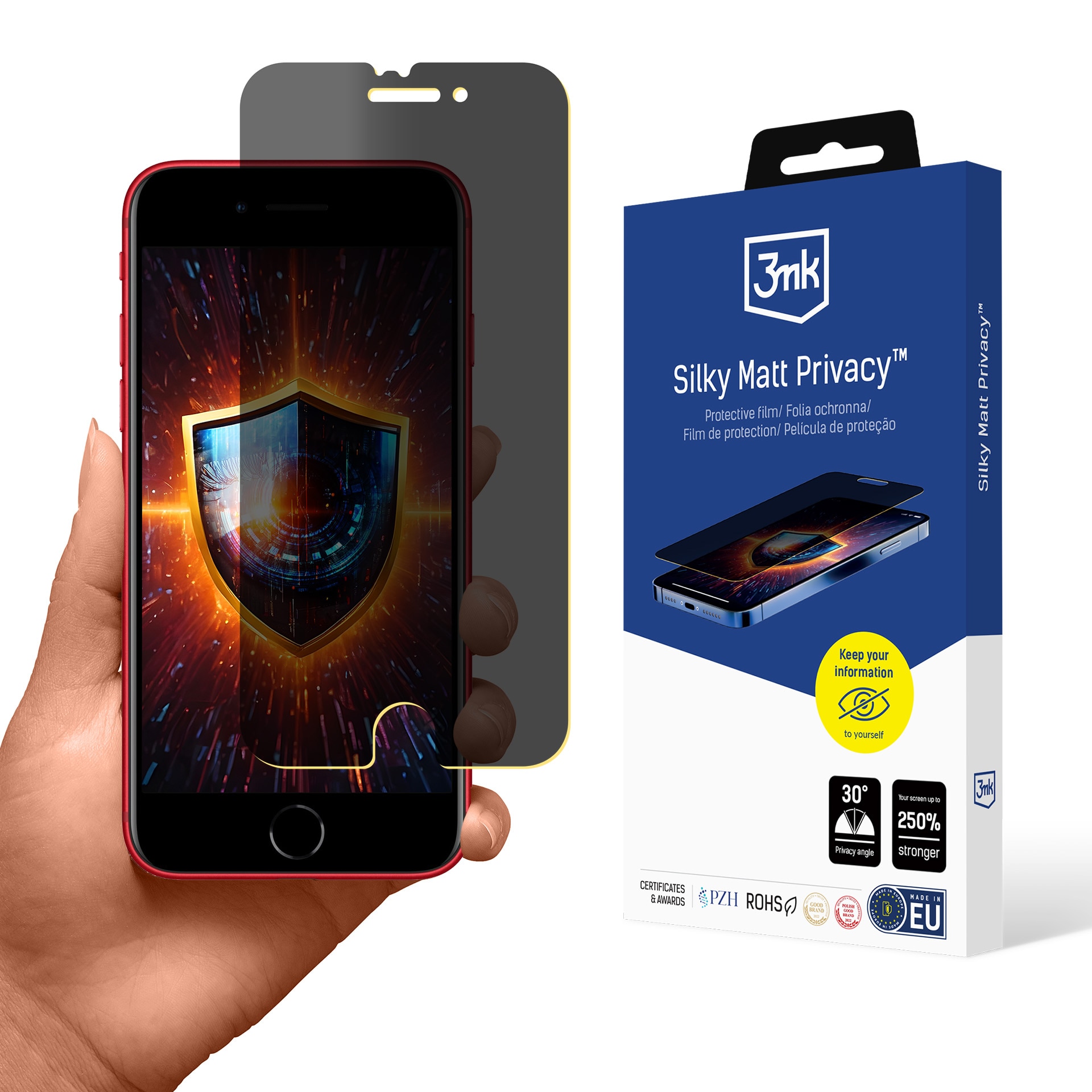 Tietosuojakalvo 3mk Silky Matt Apple iPhone 7, 8, SE (2020, 2022)