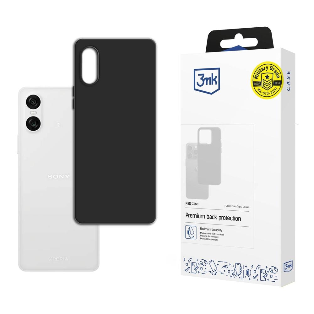 3mk Matt-suojakotelo Sony Xperia 10 VI:lle – musta