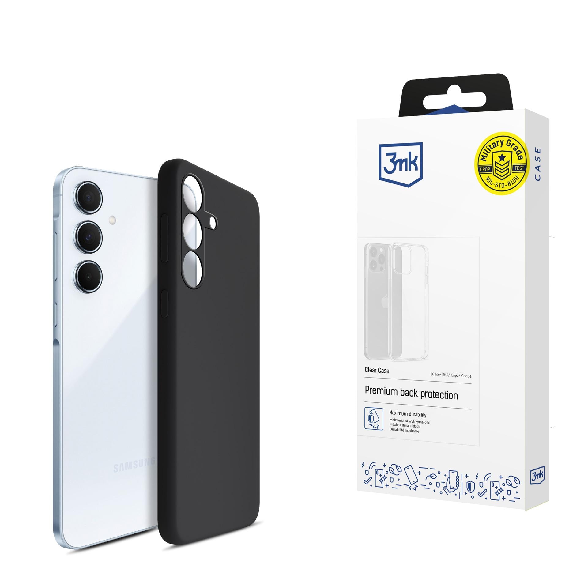 3mk-silikonikotelo Samsung Galaxy A55 5G:lle – musta