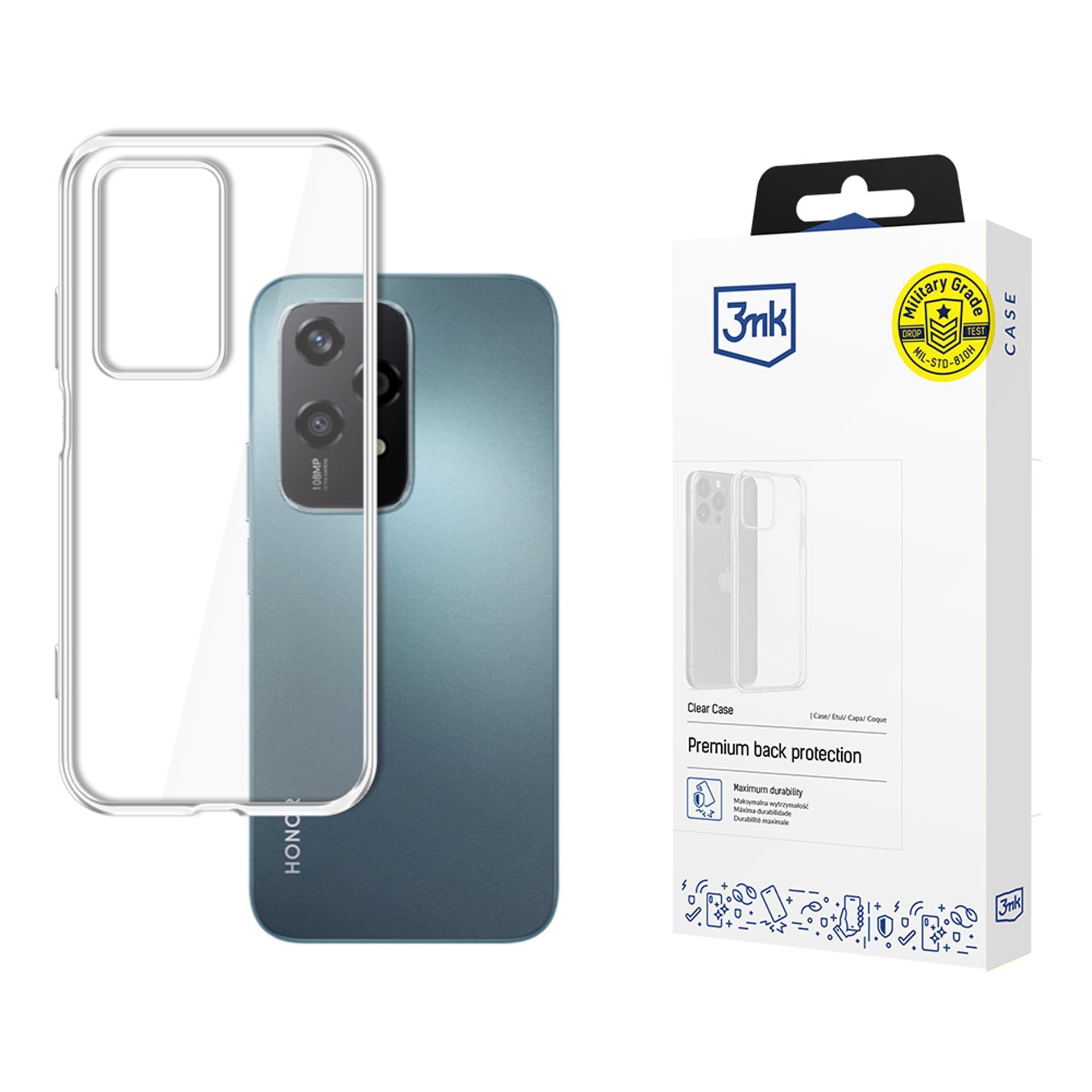 3mk:n läpinäkyvä suojakotelo Honor 200 Lite -mallille