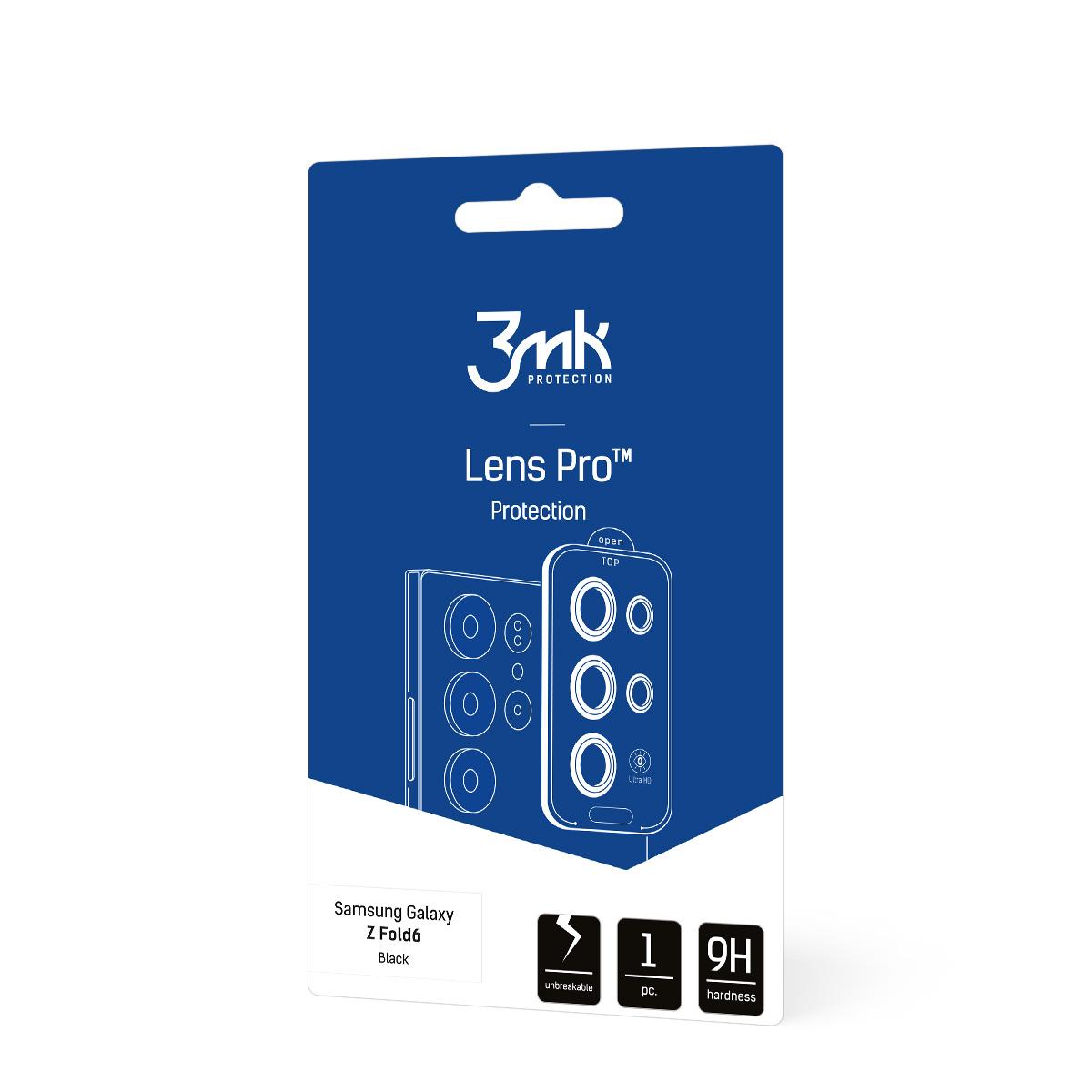 Karkaistu lasi kameran objektiiville: 3mk Lens Protection Pro Black, Samsung Galaxy Z Fold 6