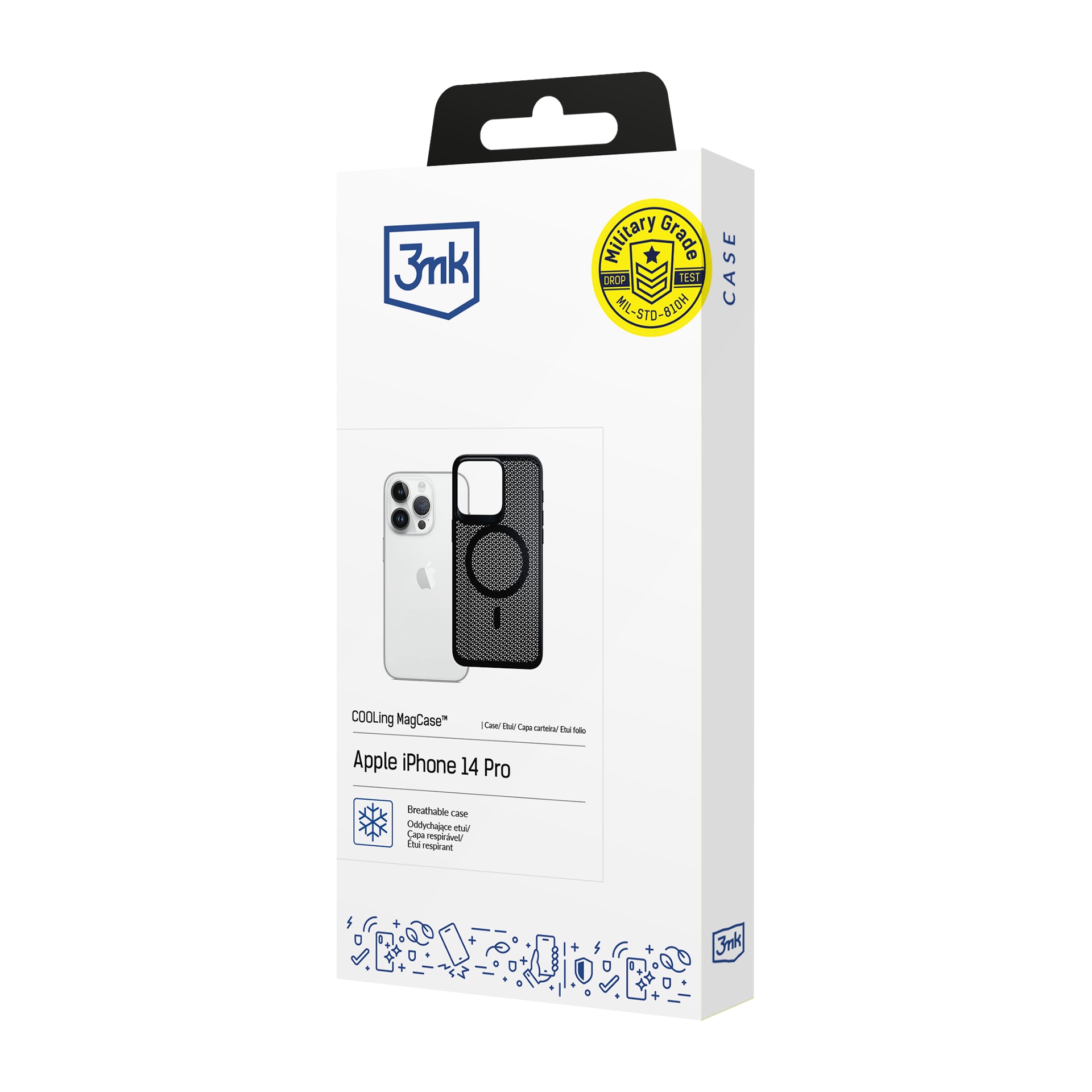 3mk COOLing MagCase -kotelo Apple iPhone 14 Pro - Musta