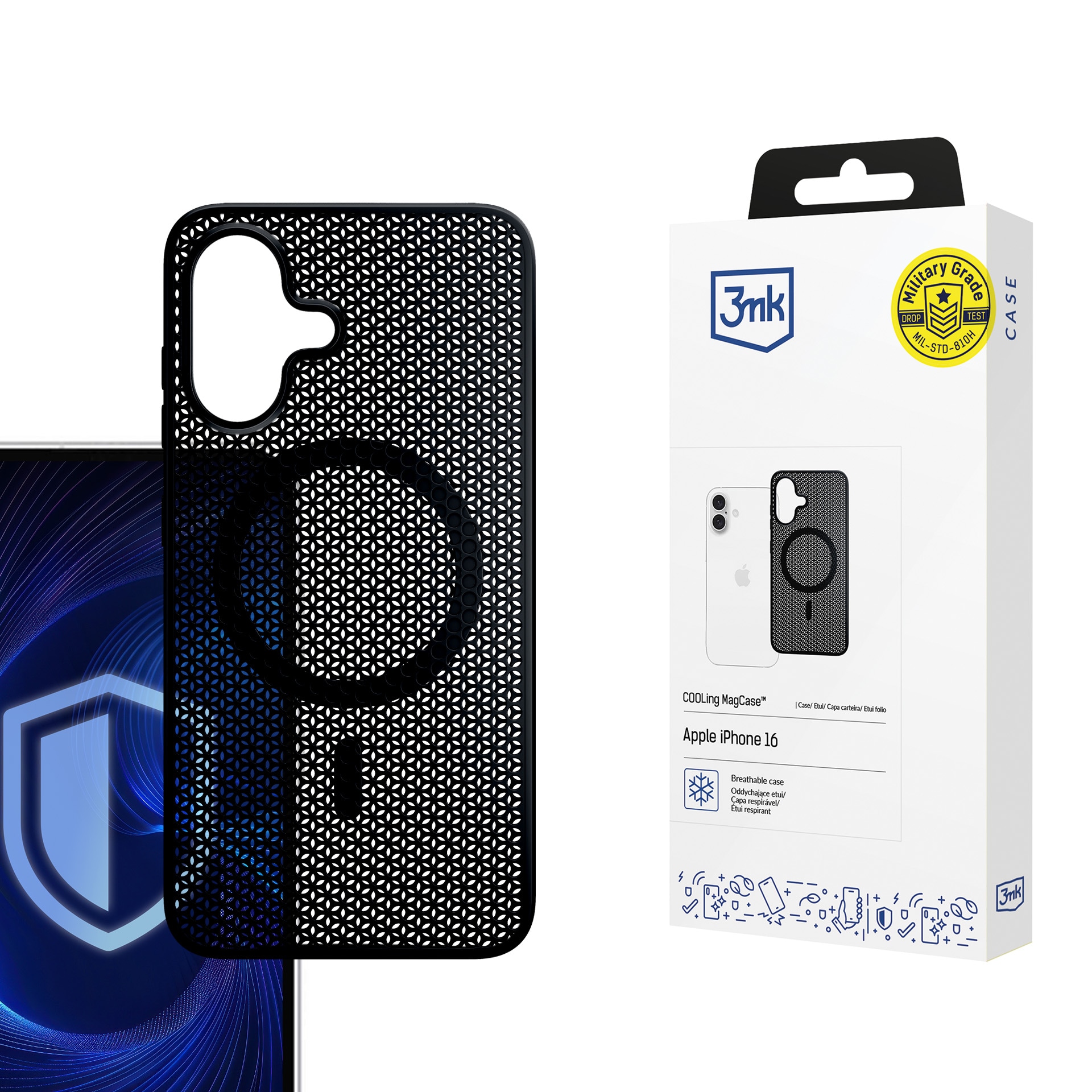 3mk COOLing MagCase Apple iPhone 16:lle – musta