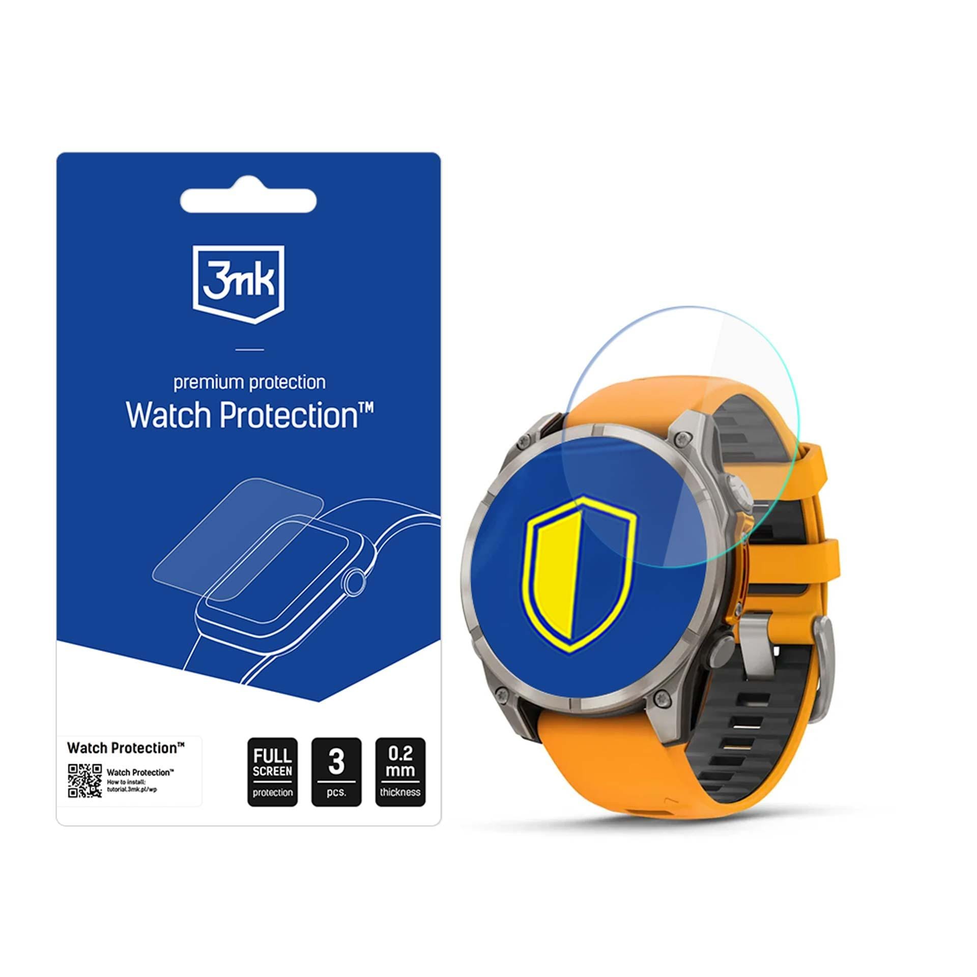 Hybrid Glass 3mk -kellonsuojalasi FlexibleGlass Garmin Fenix 8 Amoled 47 mm:lle