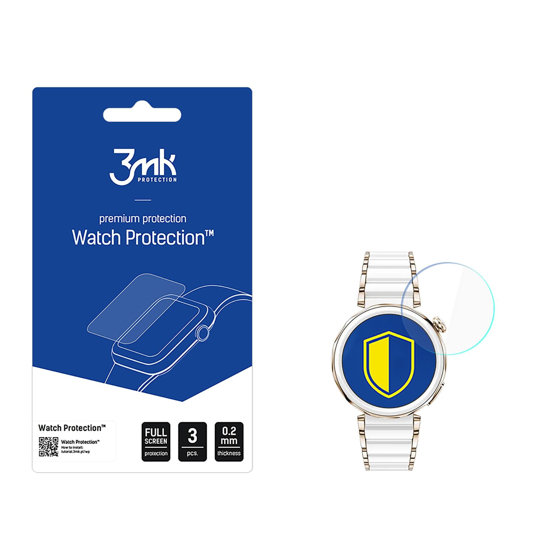 Hybrid Glass 3mk -kellonsuojalasi FlexibleGlass Huawei Watch GT5 Pro 42 mm:lle
