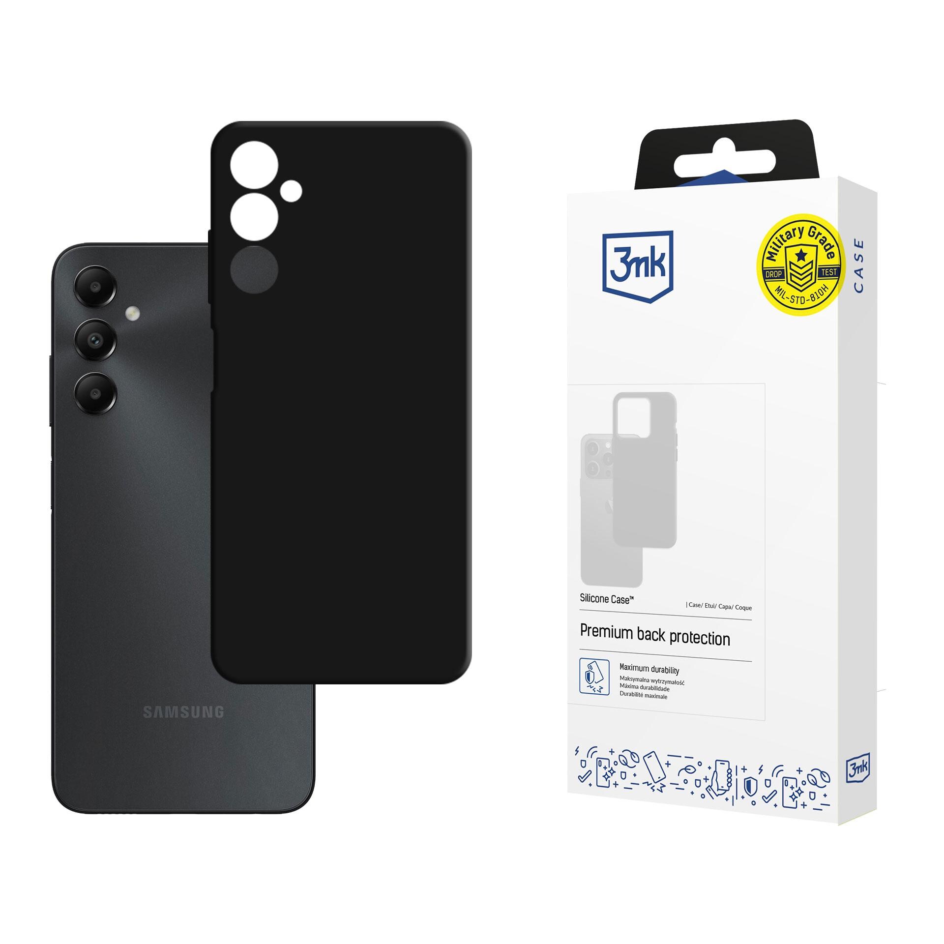 3mk-silikonikotelo Samsung Galaxy A05s - Musta
