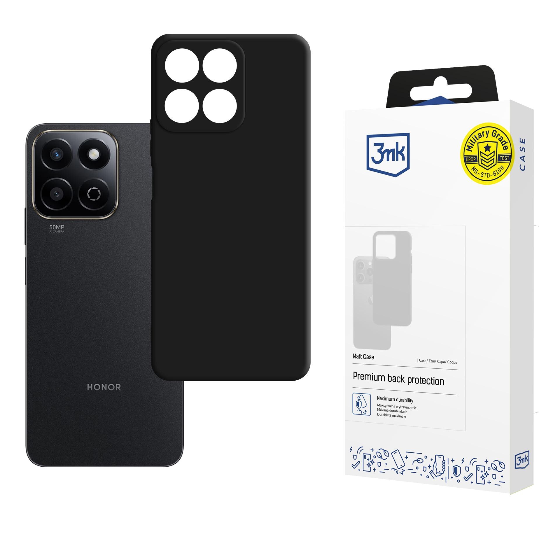 3mk Matt -suojakotelo Honor 200 Smart -mallille – musta