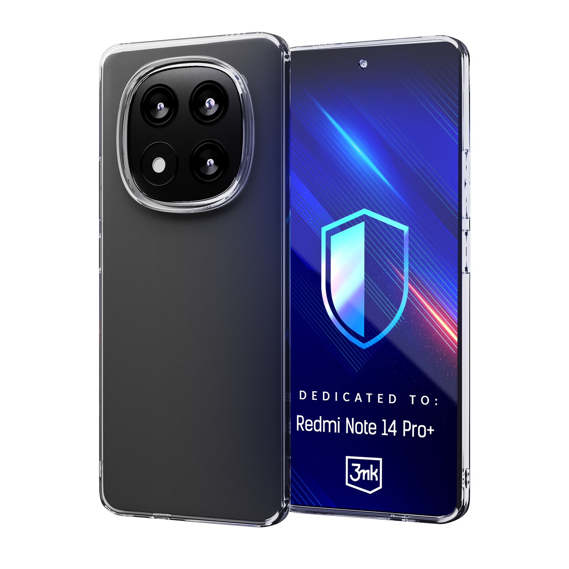 3mk:n läpinäkyvä suojakotelo Xiaomi Redmi Note 14 Pro+:lle – läpinäkyvä