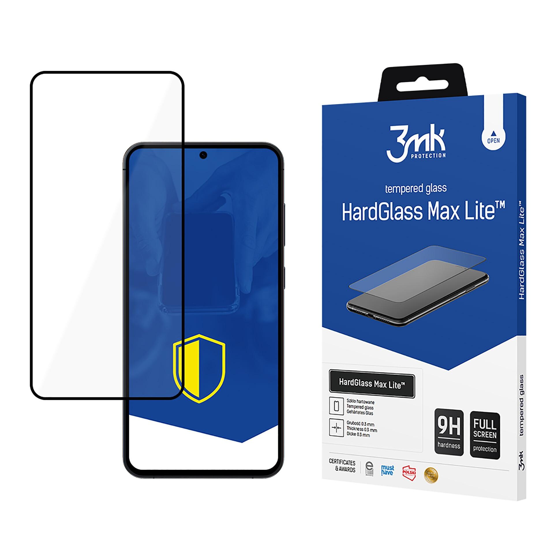 Karkaistu lasi 3mk HardGlass Max Lite Black Samsung Galaxy S25+:lle