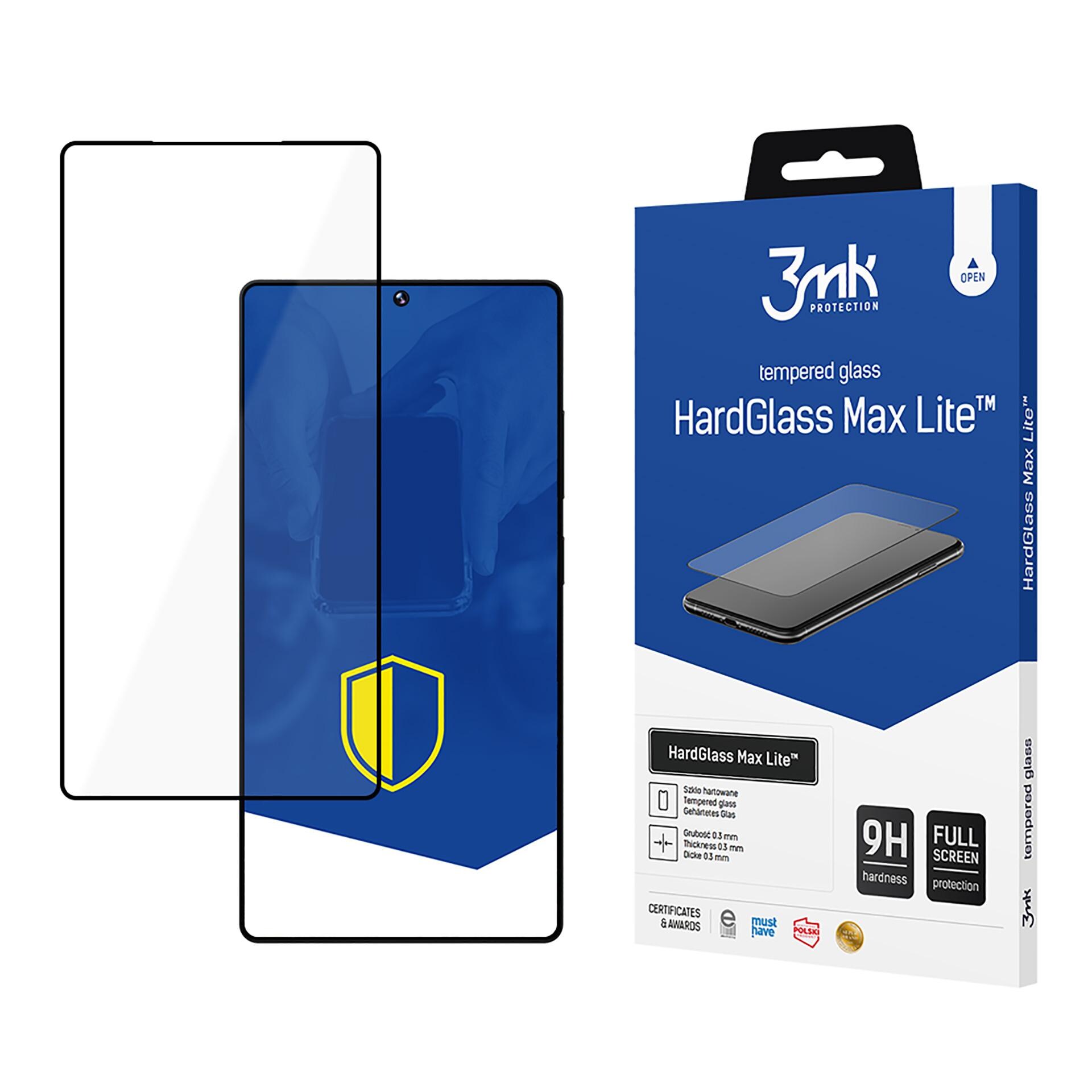 Karkaistu lasi 3mk HardGlass Max Lite Black Samsung Galaxy S25 Ultra -puhelimelle
