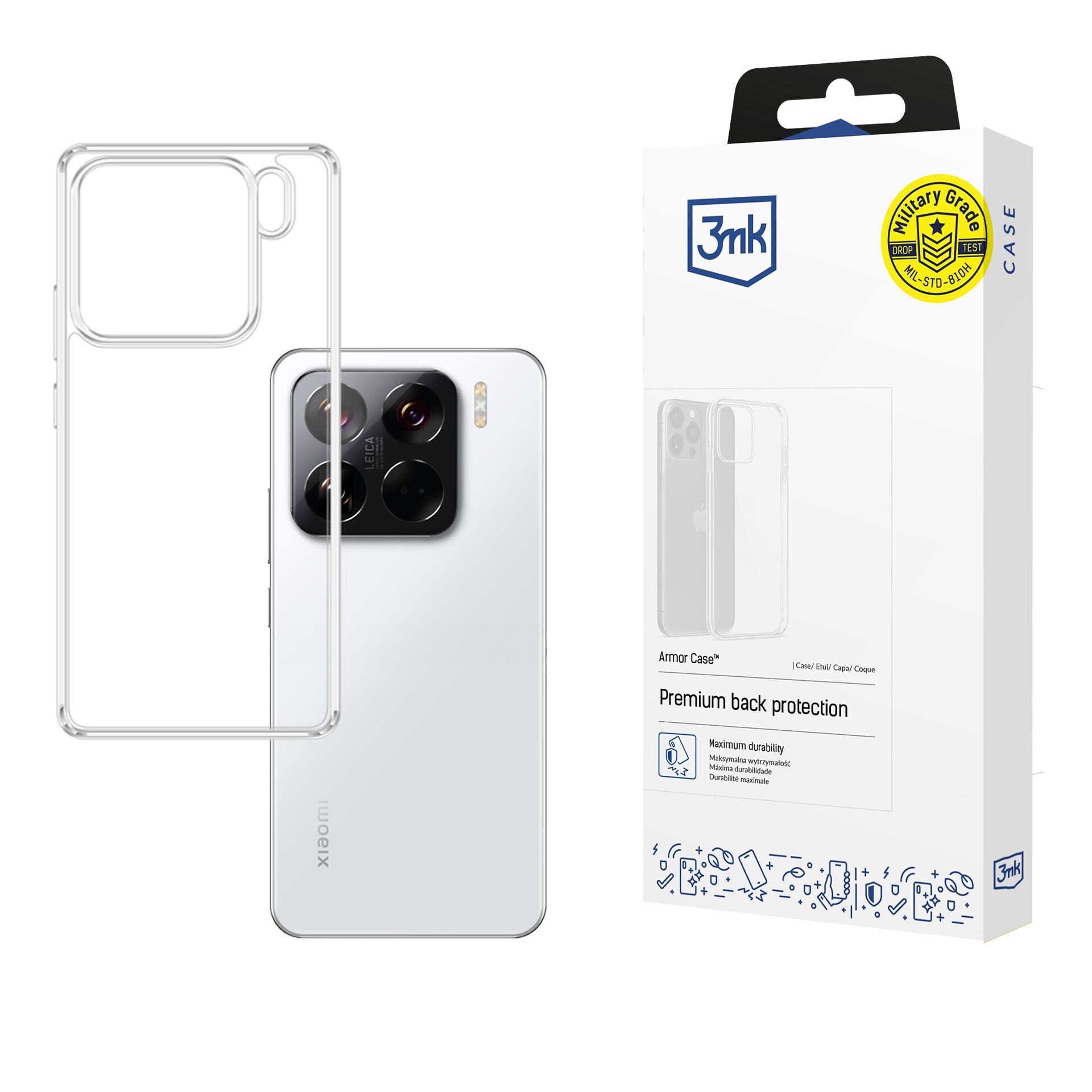 3mk Armor -suojakotelo Xiaomi 15:lle – läpinäkyvä