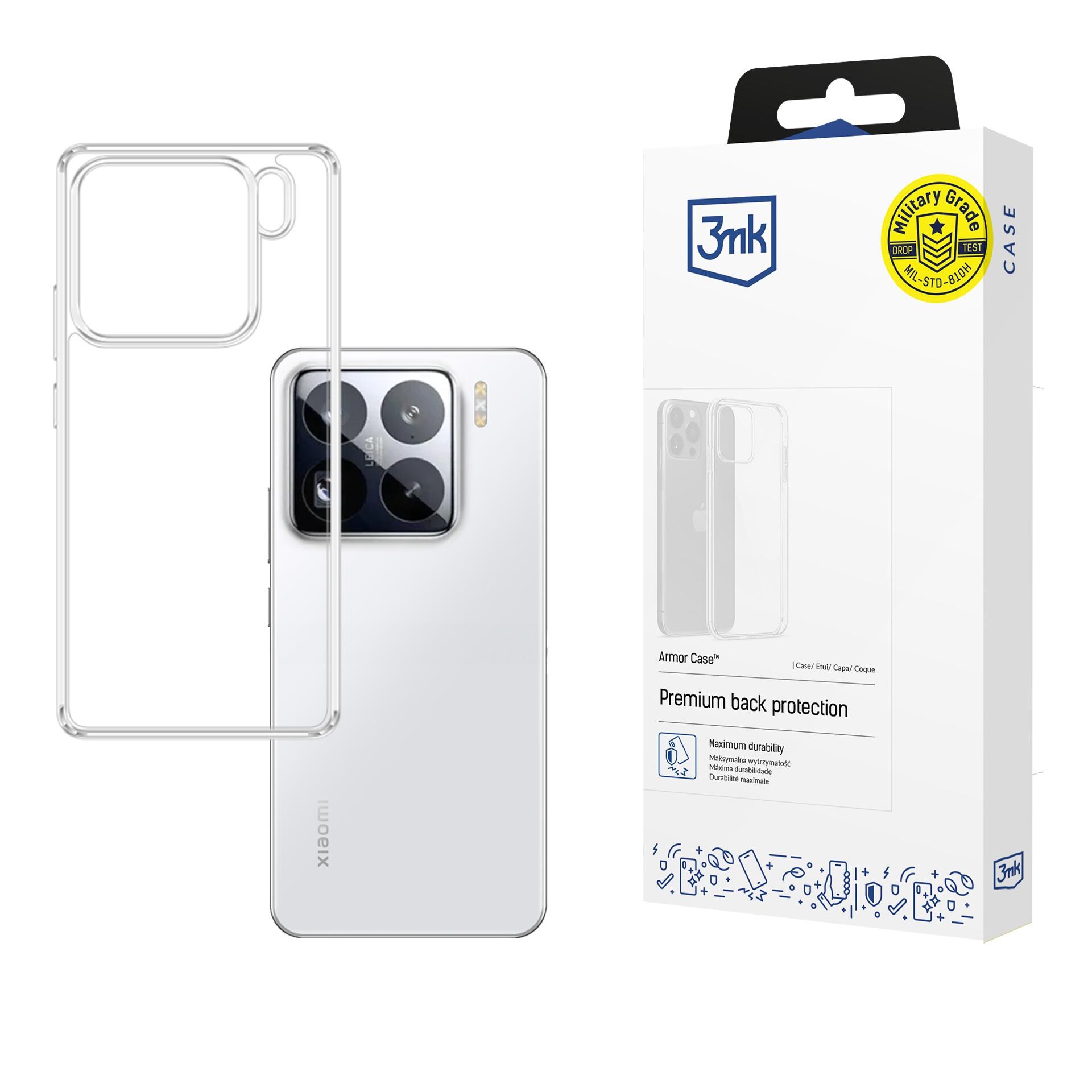 3mk Armor -suojakotelo Xiaomi 15 Pro -malliin – läpinäkyvä