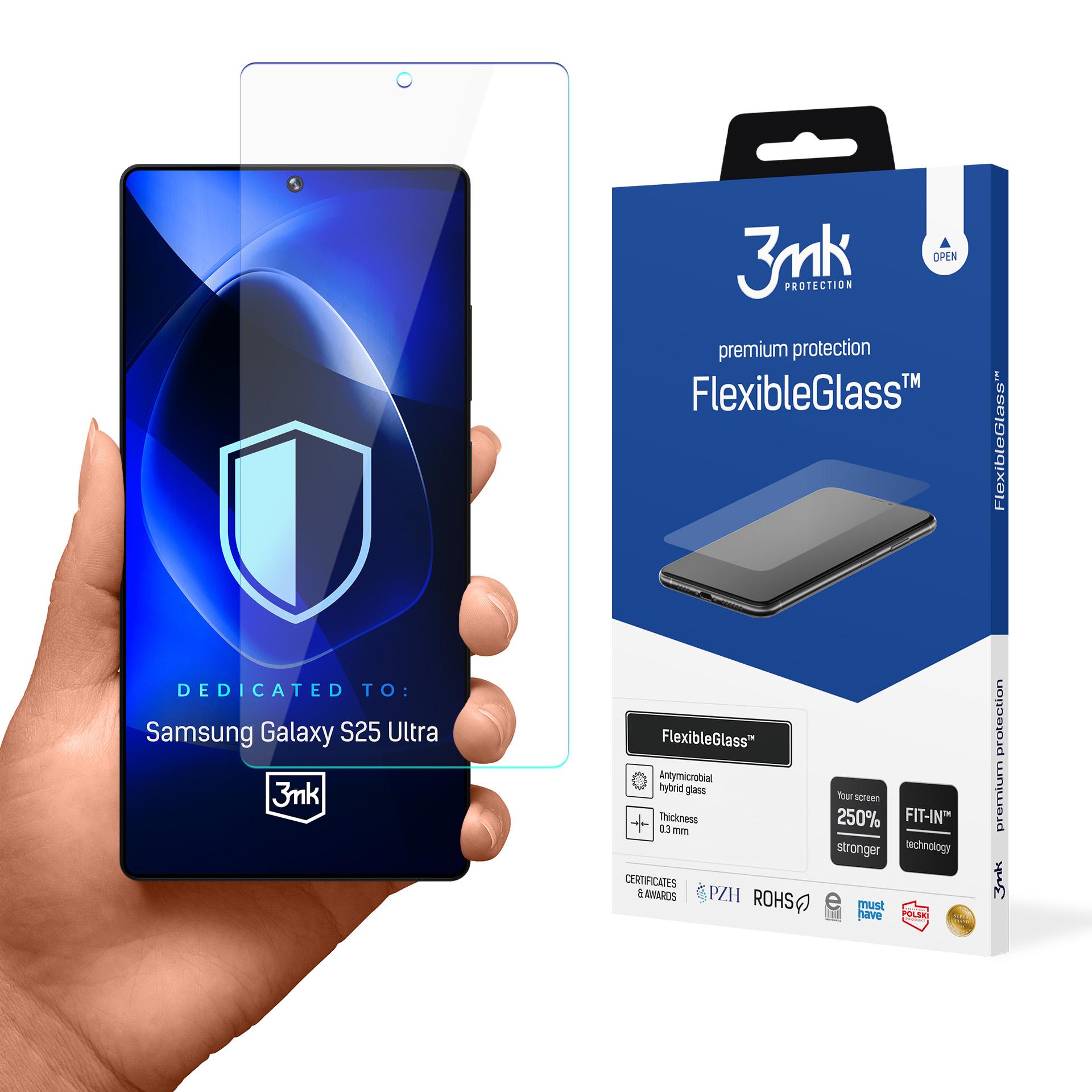 Hybridilasi 3mk FlexibleGlass Samsung Galaxy S25 Ultra -mallille