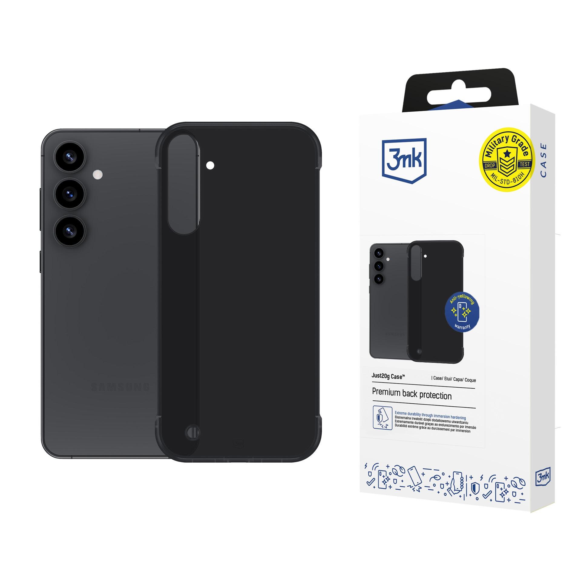 3mk Just20g –matta-suojakotelo Samsung Galaxy S25+:lle – mattamusta