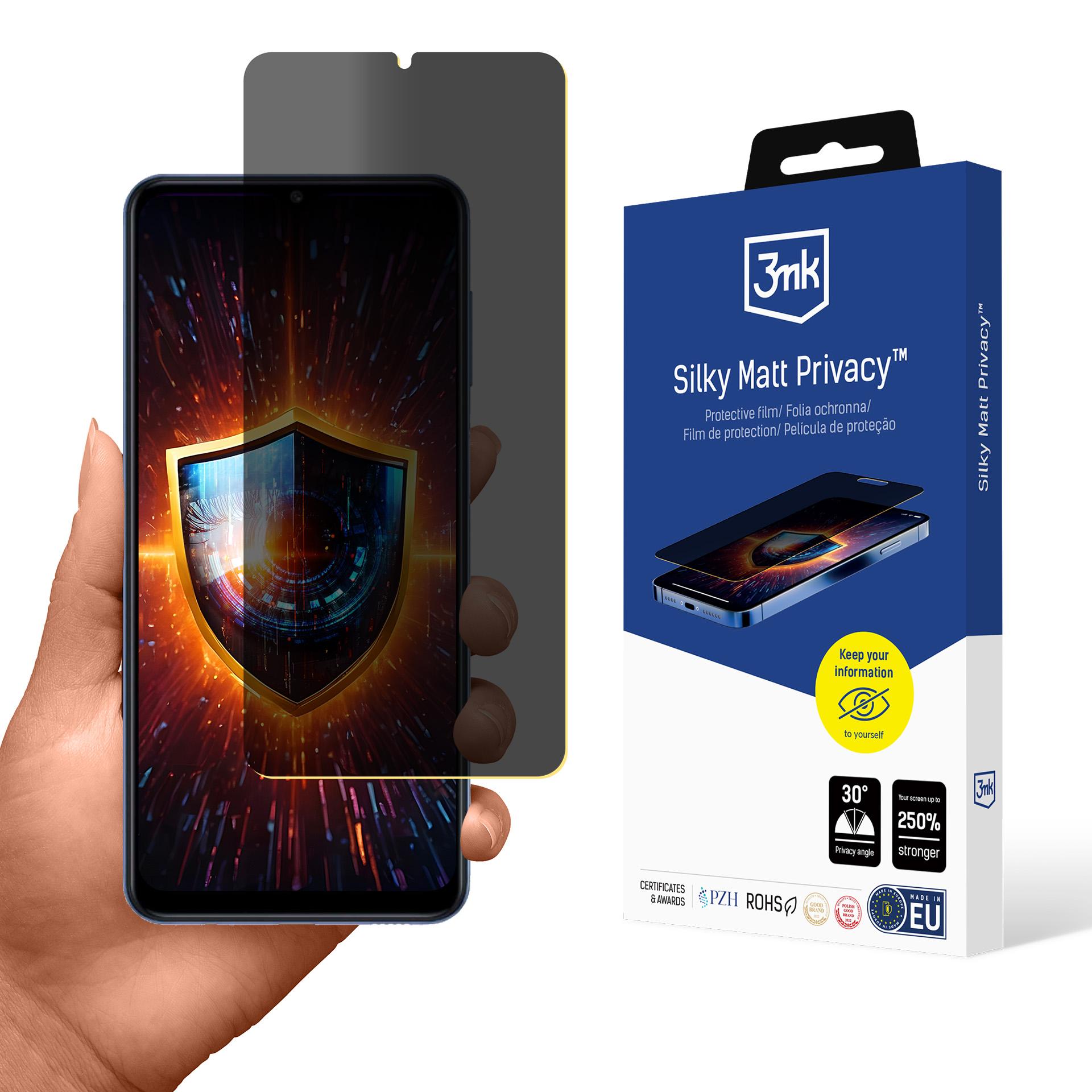 3mk Silky Matt Privacy -näytönsuojakalvo Samsung Galaxy M12:lle