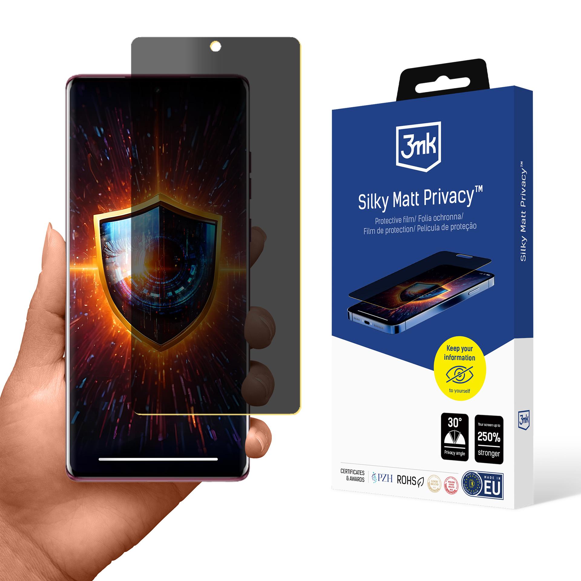 3mk Silky Matt Privacy -näytönsuojakalvo Motorola Edge 50 Fusion -puhelimelle