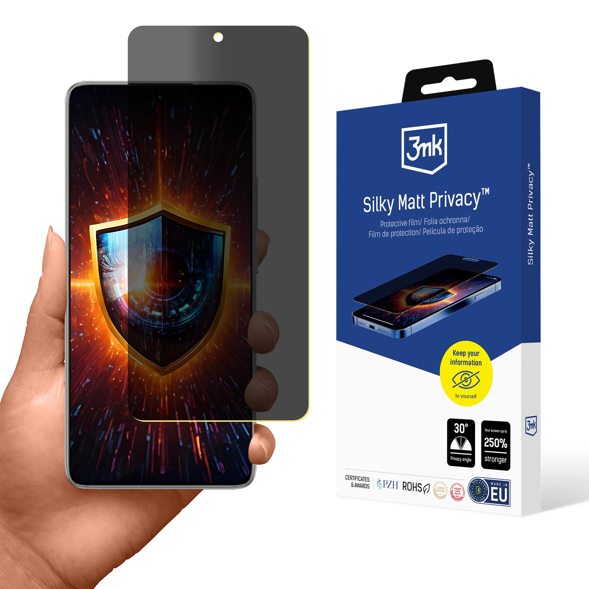 Silky Matt Privacy™ 3mk -matta-näytönsuojakalvo Xiaomi 14T Pro -puhelimelle