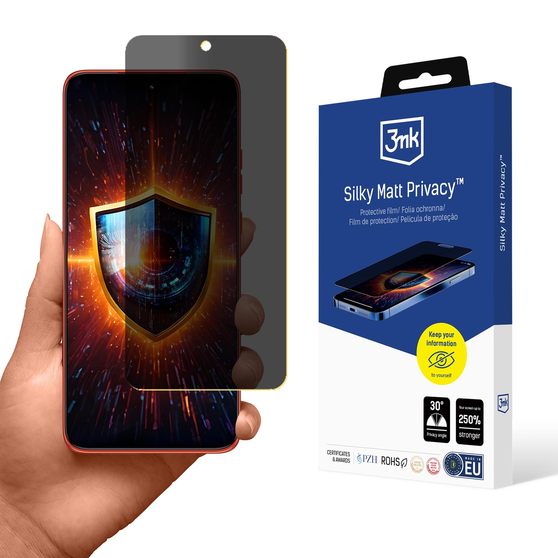 3mk Silky Matt Privacy -näytönsuojakalvo Motorola Edge 50 Neo -puhelimelle