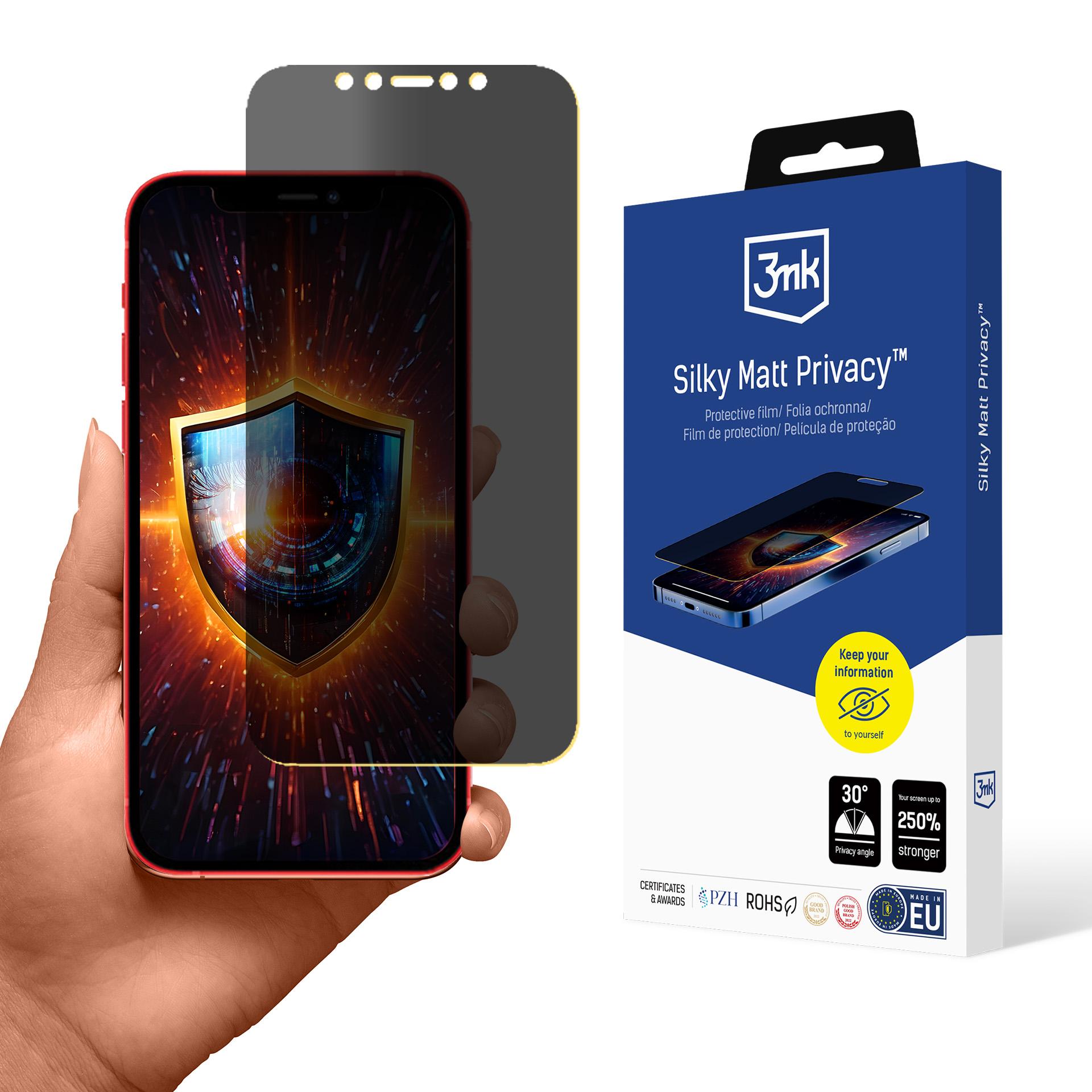 3mk Silky Matt Privacy -näytönsuojakalvo Apple iPhone 12 Pro -puhelimelle