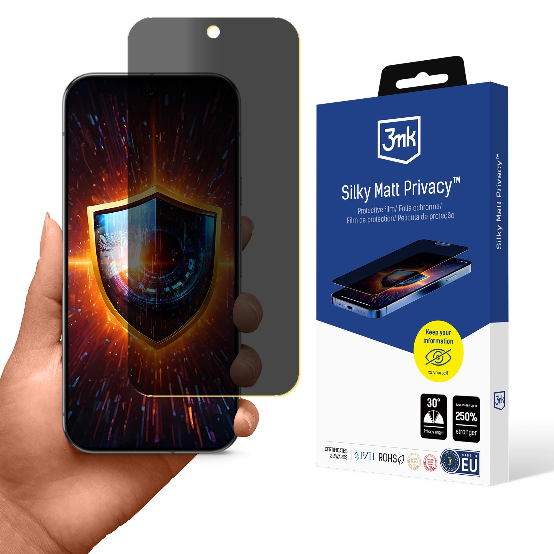 Tietosuojakalvo 3mk Silky Matt Privacy Google Pixel 9 Pro -puhelimelle