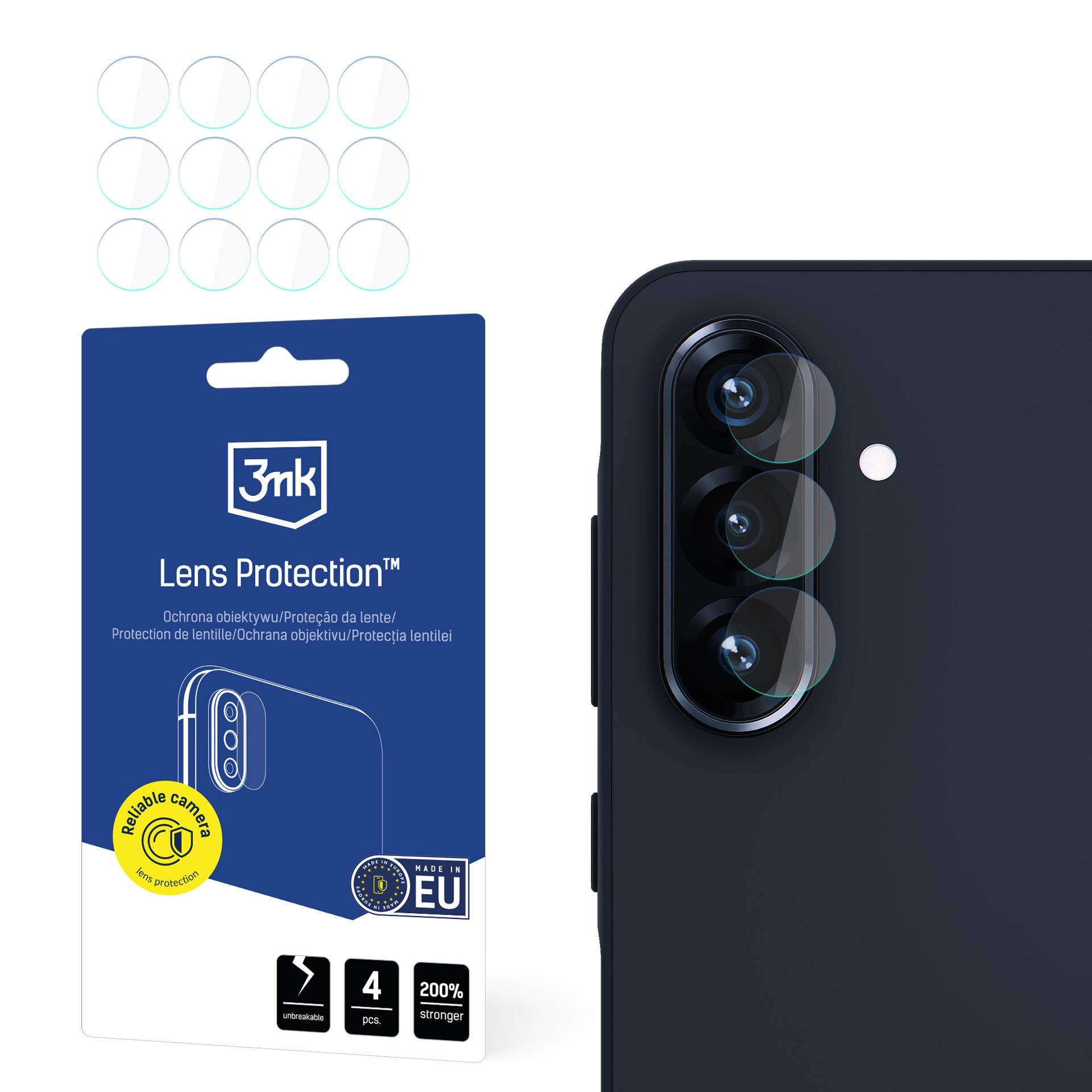 3mk:n hybridinen kameran linssinsuojalasi Samsung Galaxy A56 5G:lle