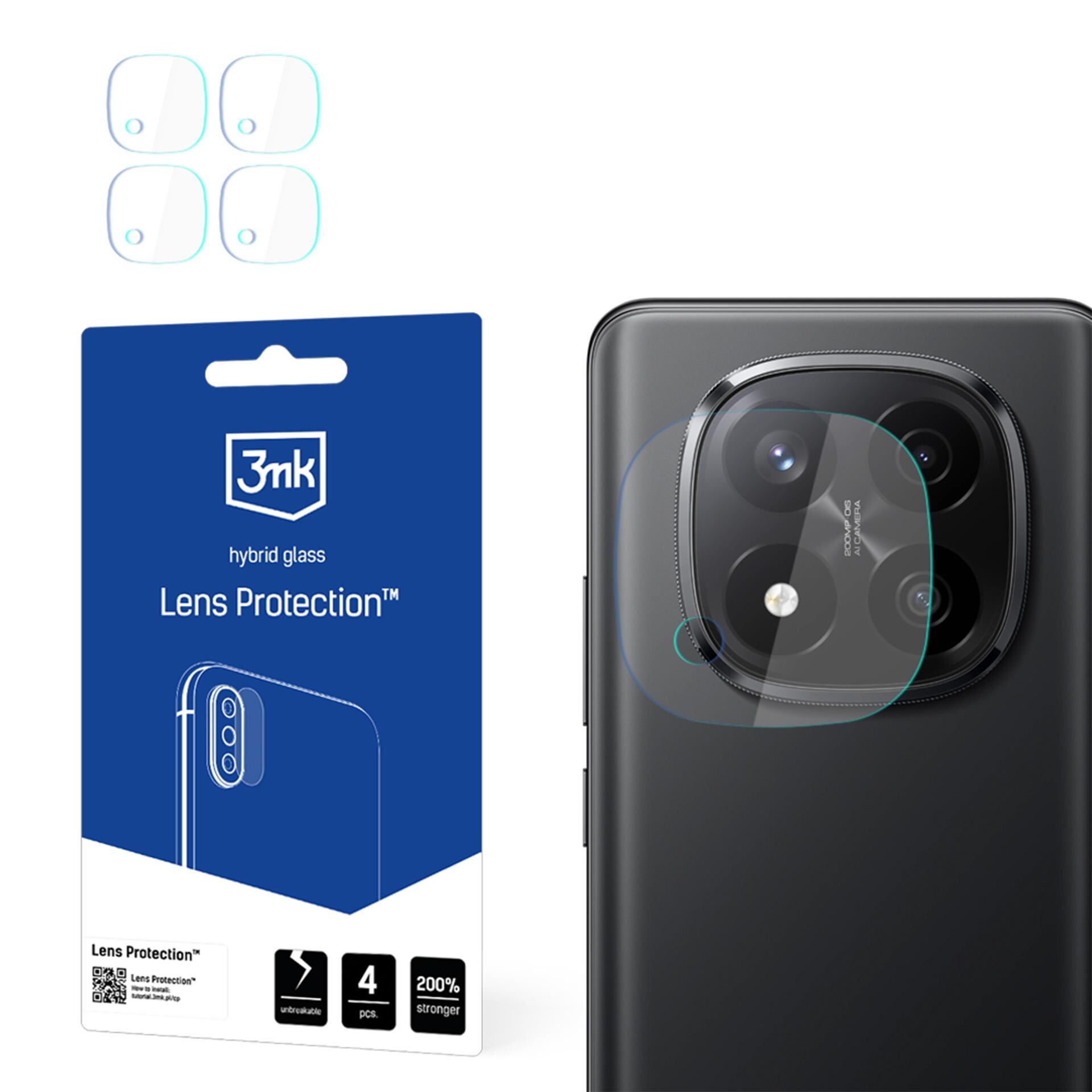 Hybridilasi kameran objektiiville – 3mk-objektiivinsuoja Xiaomi Redmi Note 14 Pro+ -mallille