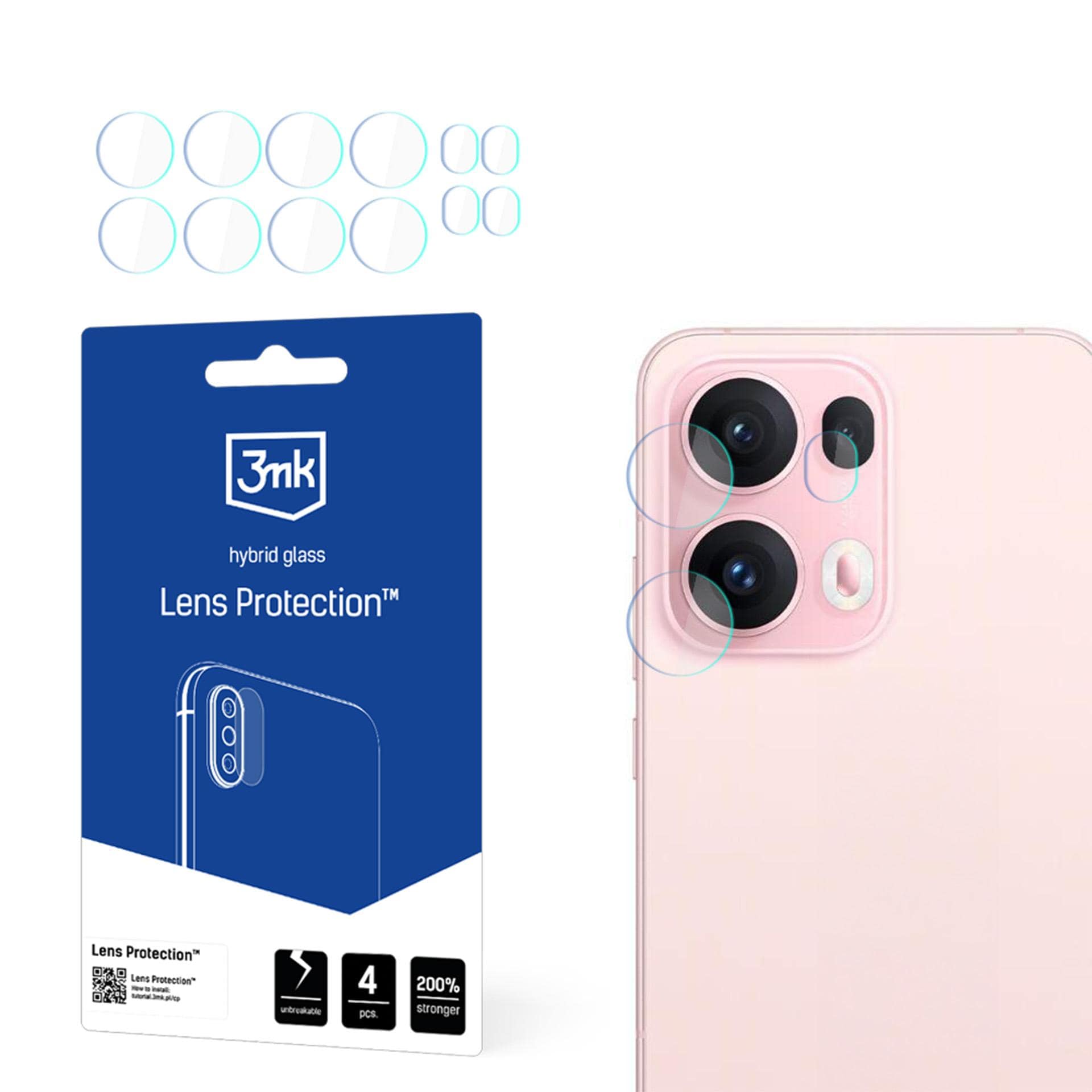 3mk Lens Protection™ -hybridilinssisuoja Oppo Reno 13 Pro -mallille