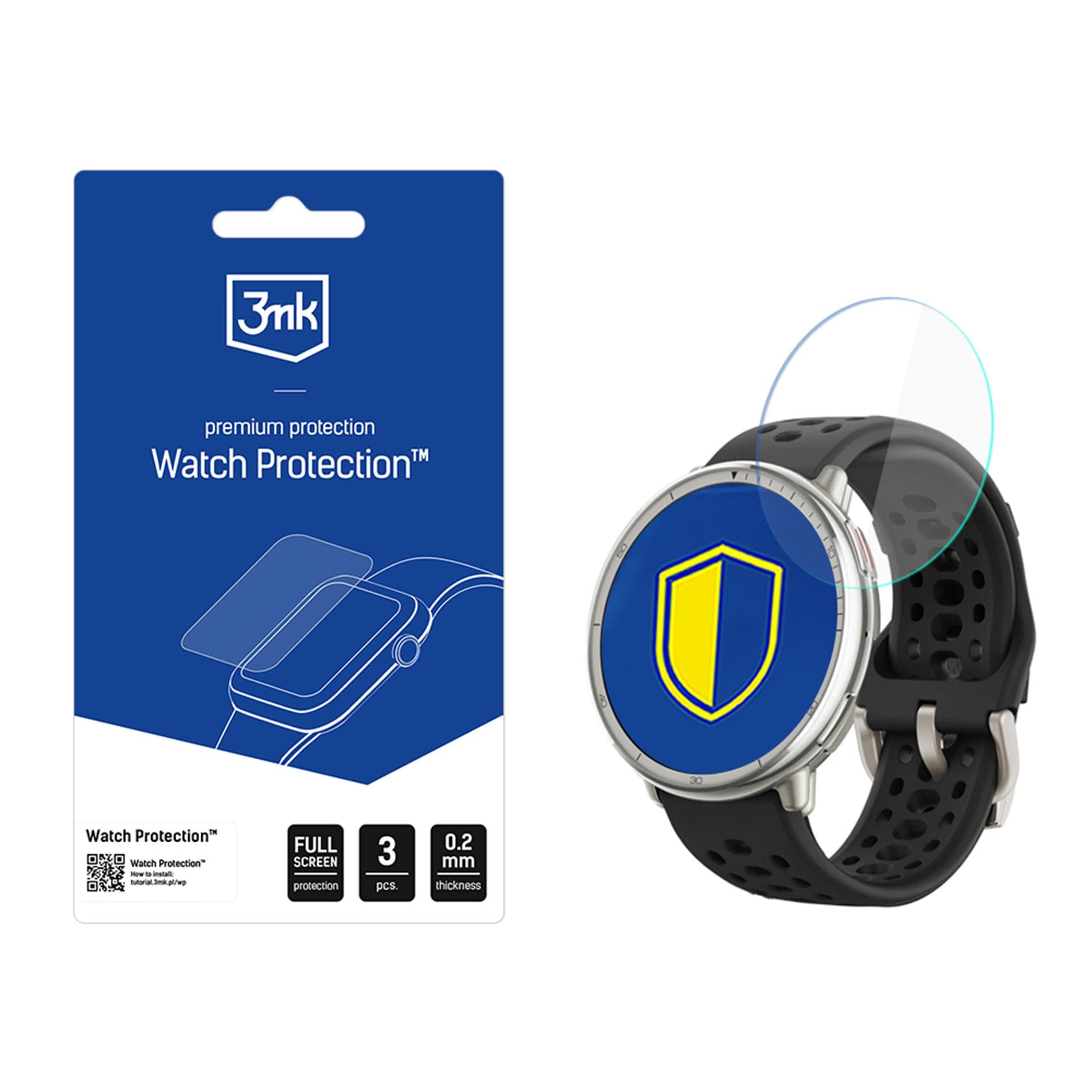3mk Watch Protection ARC -älykellon näytönsuojakalvo Amazfit Active 2:lle