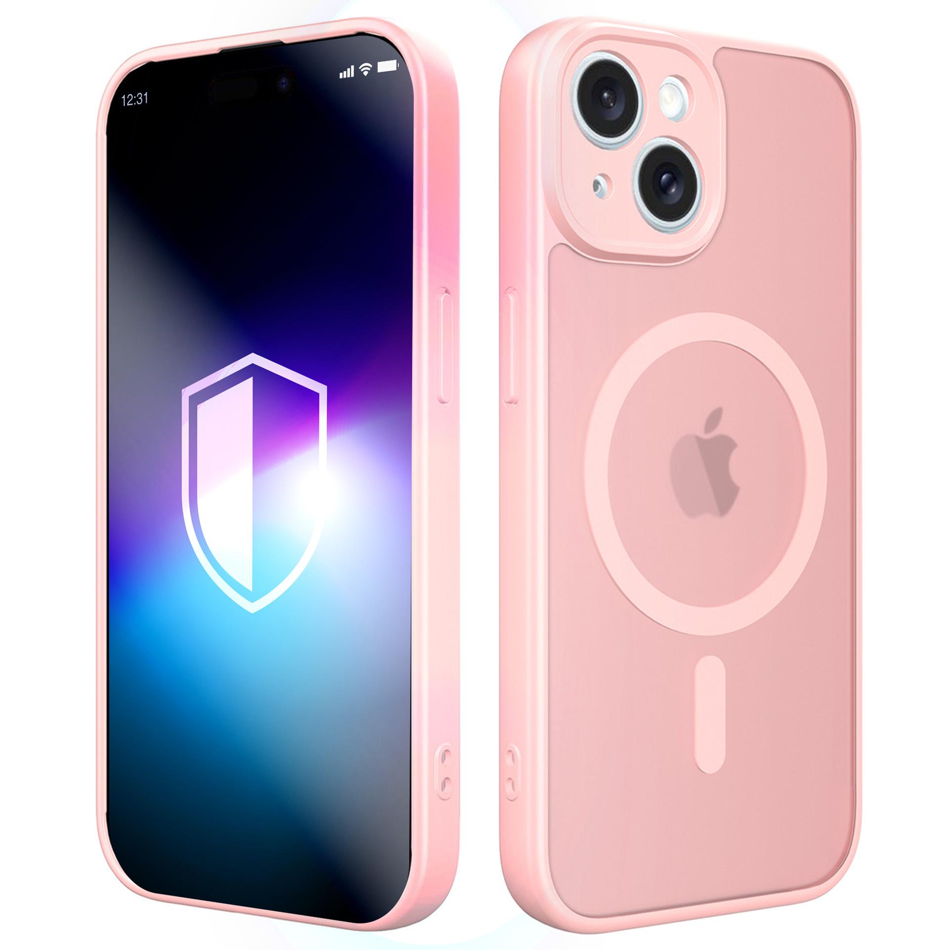 3mk Misty MagCase iPhone 14:lle – vaaleanpunainen