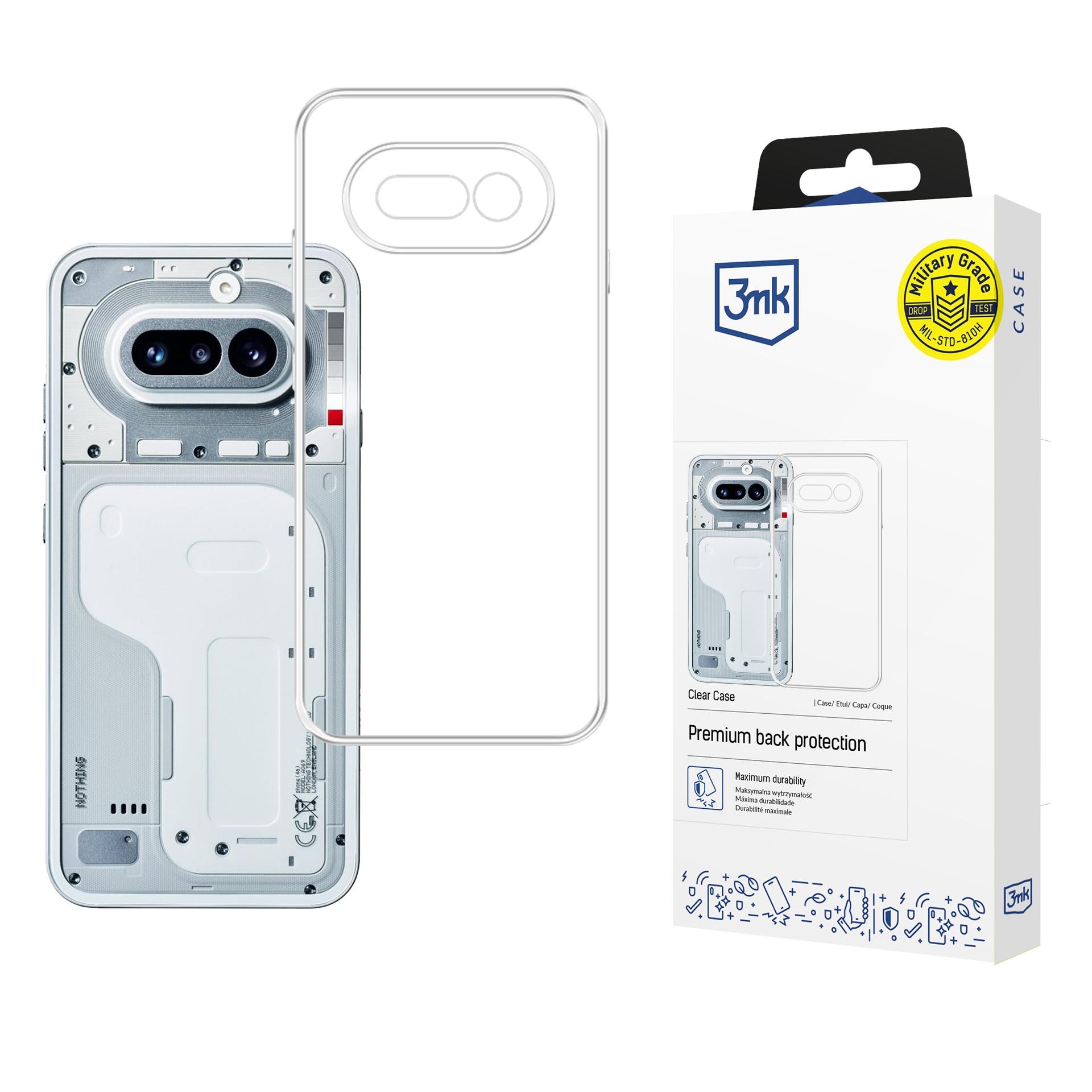 3mk:n läpinäkyvä suojakotelo Nothing Phone (4a) -mallille