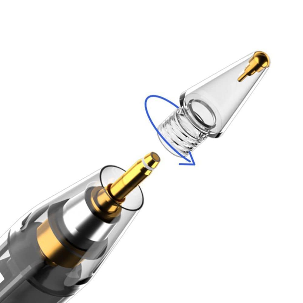 Tech-Protect -kynänkärjet, 4 kpl:n pakkaus, vaihto-osat Apple Pencilille – kirkkaat