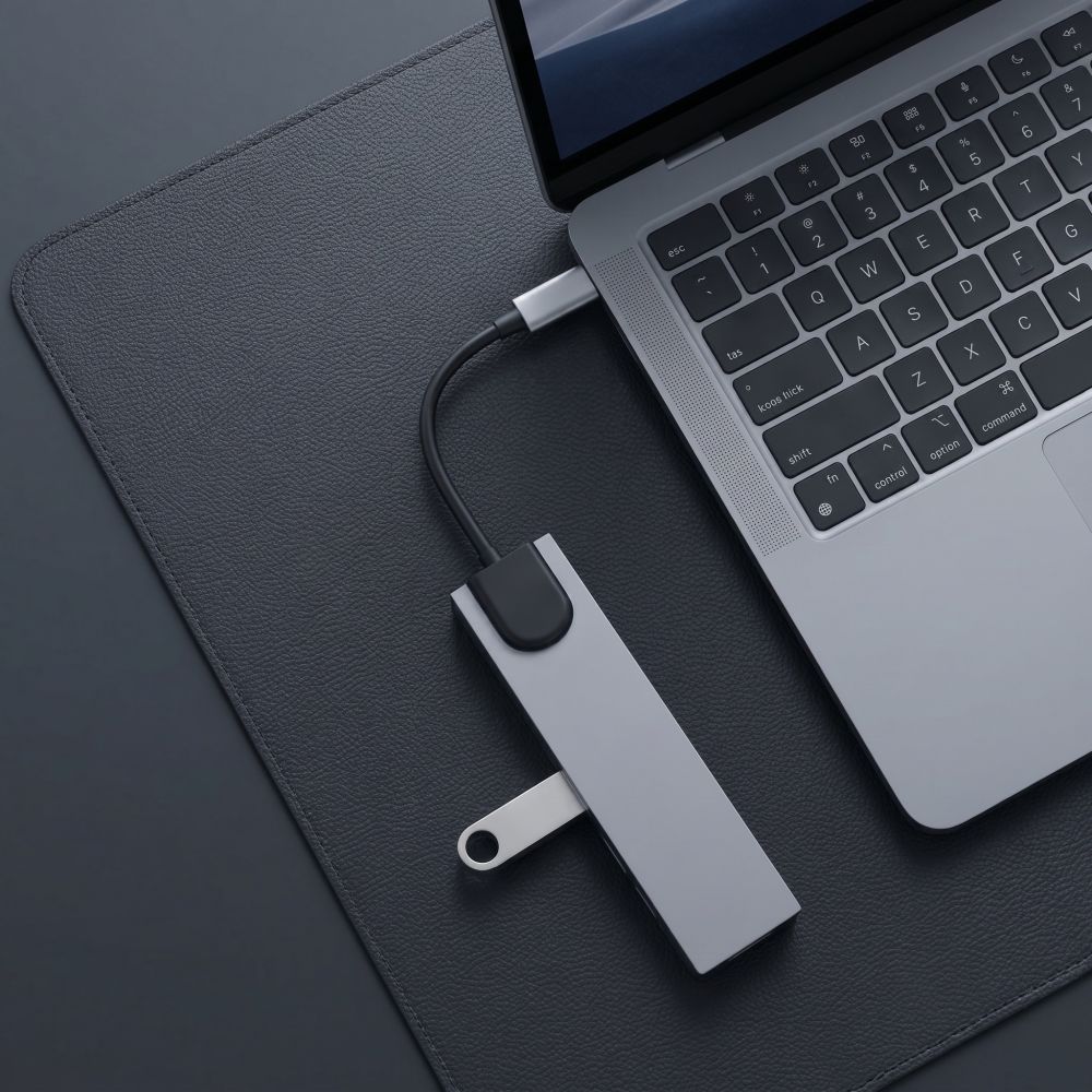 Tech-Protect HB09 USB-keskitin 8-in-1: USB-C/USB-A 3.0, HDMI 4K@60Hz, SD/TF, PD 100W, RJ45 – harmaa