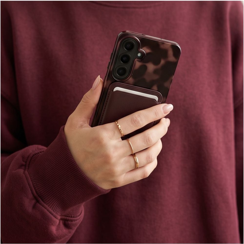 Tech-Protect Lamano MagSafe -kotelo Samsung Galaxy A27 5G:lle – ruskea ja musta