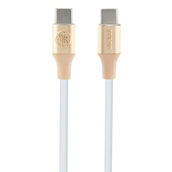 Guess-logolla varustettu USB-C / USB-C-kaapeli, 1,5 m, pikalataus – kultainen