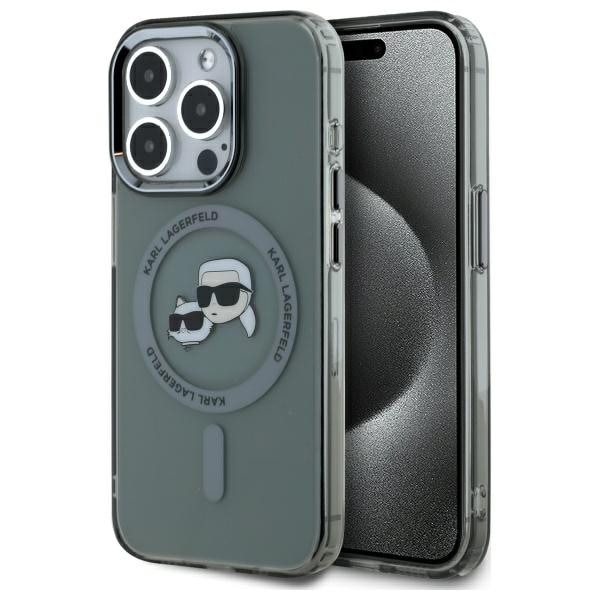 Karl Lagerfeld KLHMP15XHLSKCK iPhone 15 Pro Max 6,7", musta kovakotelo, IML-metalli, MagSafe