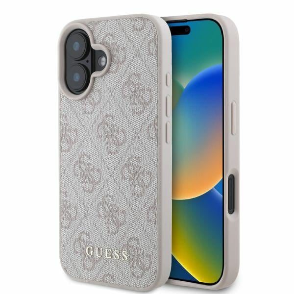 Guess 4G Classic iPhone 16 -suojakotelo – vaaleanpunainen