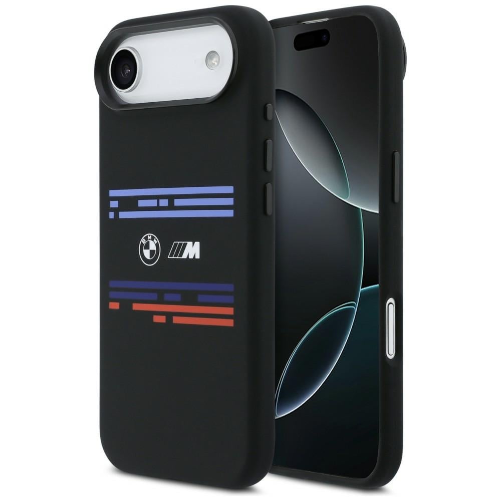 BMW M Silicon Horizontal Line MagSafe -suojakotelo iPhone Airille – musta