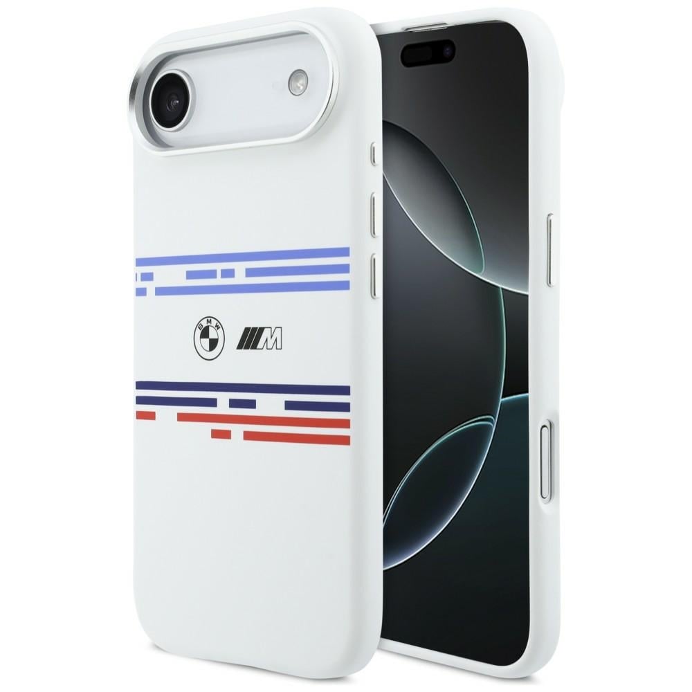 BMW M Silicon Horizontal Line MagSafe -suojakotelo iPhone Airille – valkoinen